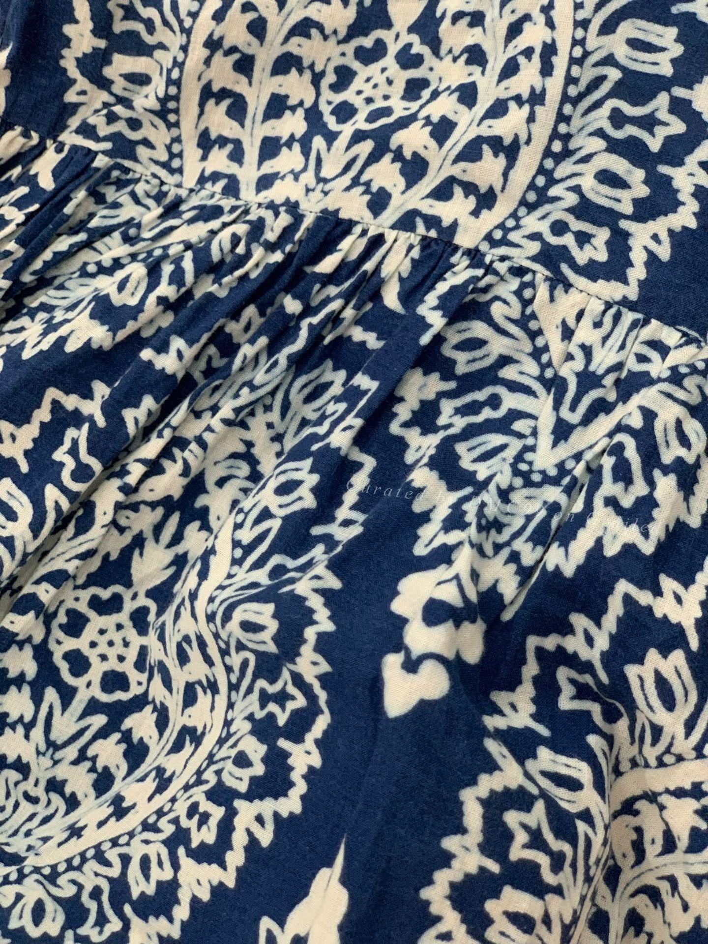 Other Indian Cotton Blue White Sundress Size M / US 6-8 / IT 42-44 - 5 Thumbnail
