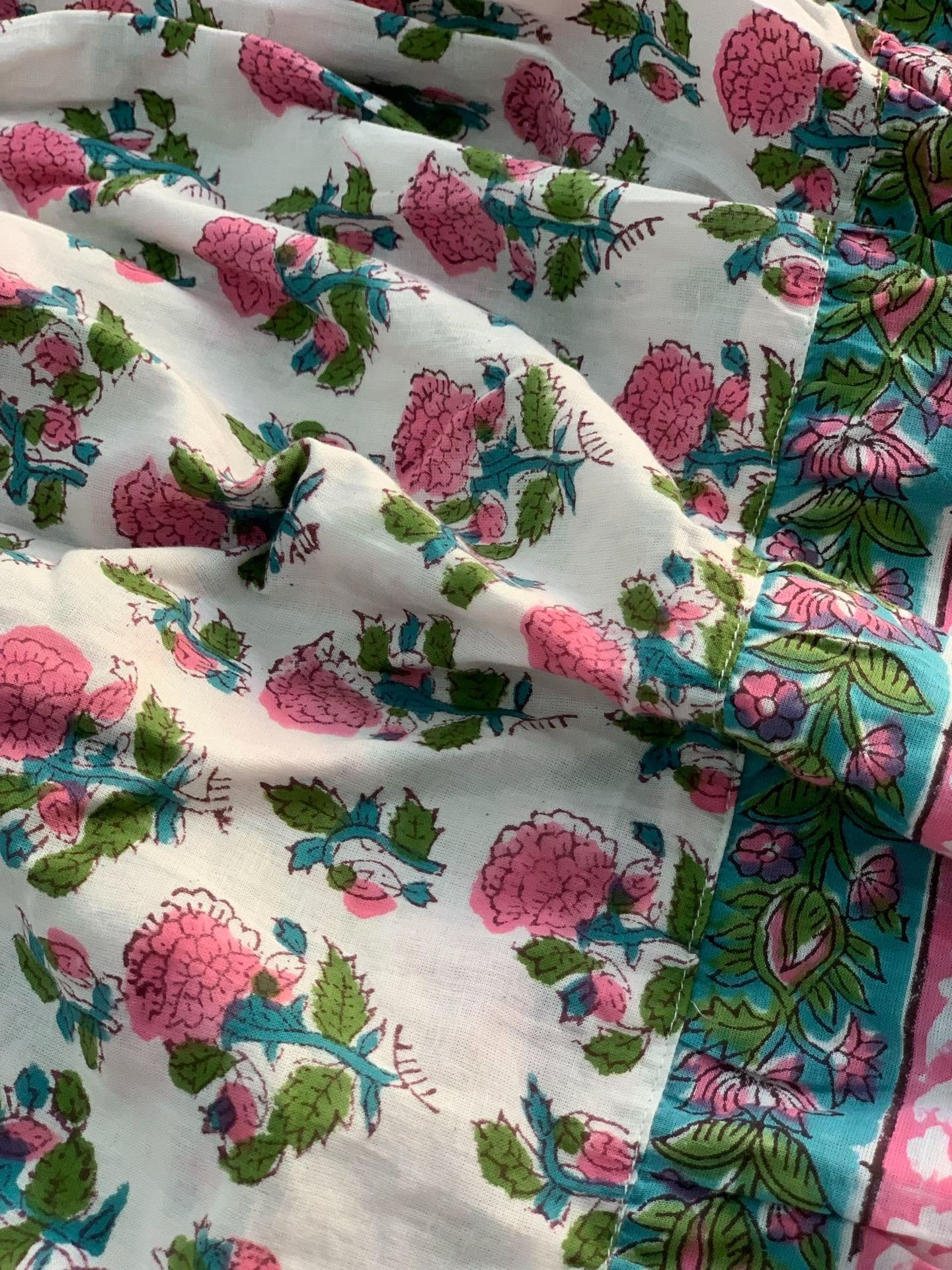 Other Indian Hand-Dyed Floral Patchwork Dress Size M / US 6-8 / IT 42-44 - 5 Thumbnail
