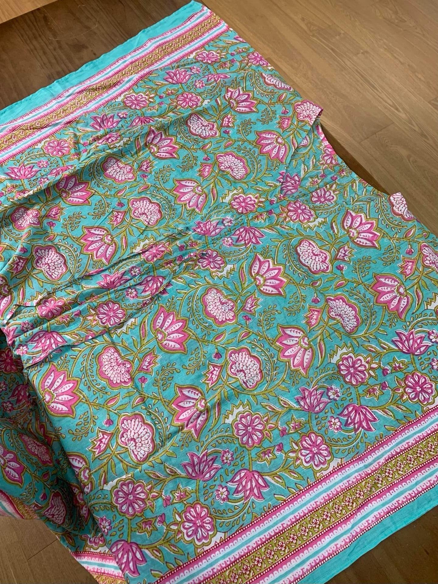 Other New Indian Cotton Drawstring Waist Dress Size M / US 6-8 / IT 42-44 - 3 Thumbnail