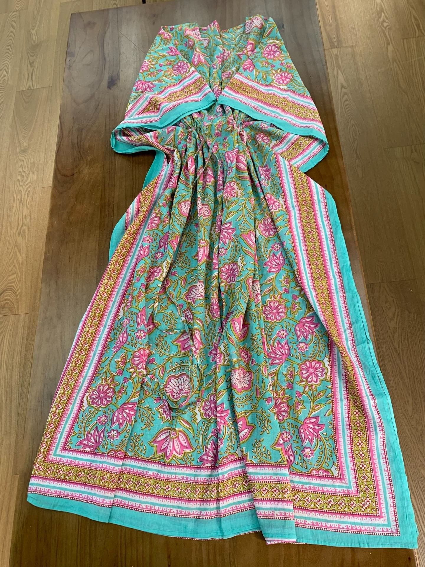 Other New Indian Cotton Drawstring Waist Dress Size M / US 6-8 / IT 42-44 - 2 Thumbnail