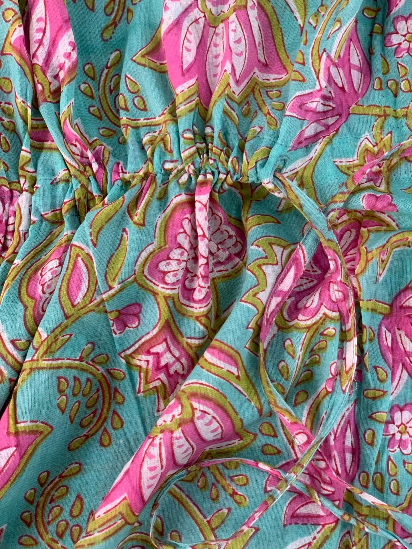 Other New Indian Cotton Drawstring Waist Dress Size M / US 6-8 / IT 42-44 - 4 Thumbnail