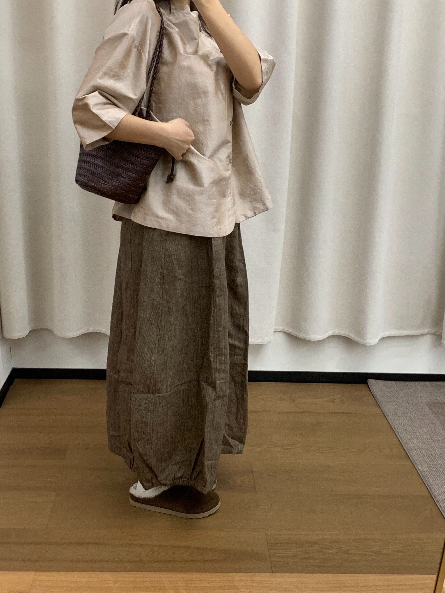 Other Handwoven Linen Balloon Midi Skirt Size 32" / US 10 / IT 46 - 8 Thumbnail