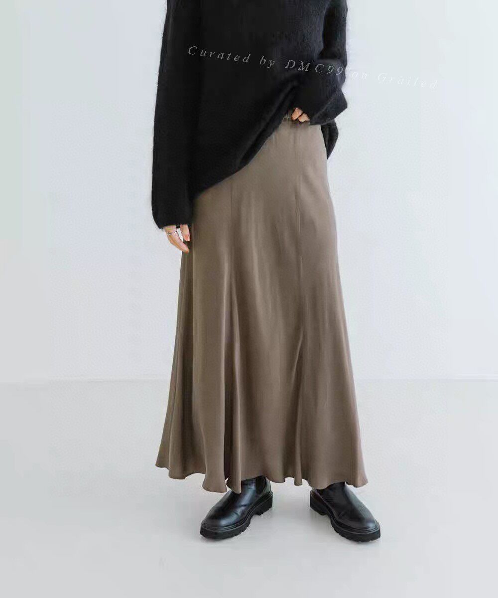Other New Brown A-line Midi Skirt Size 38" / US 16 / IT 52 - 2 Thumbnail