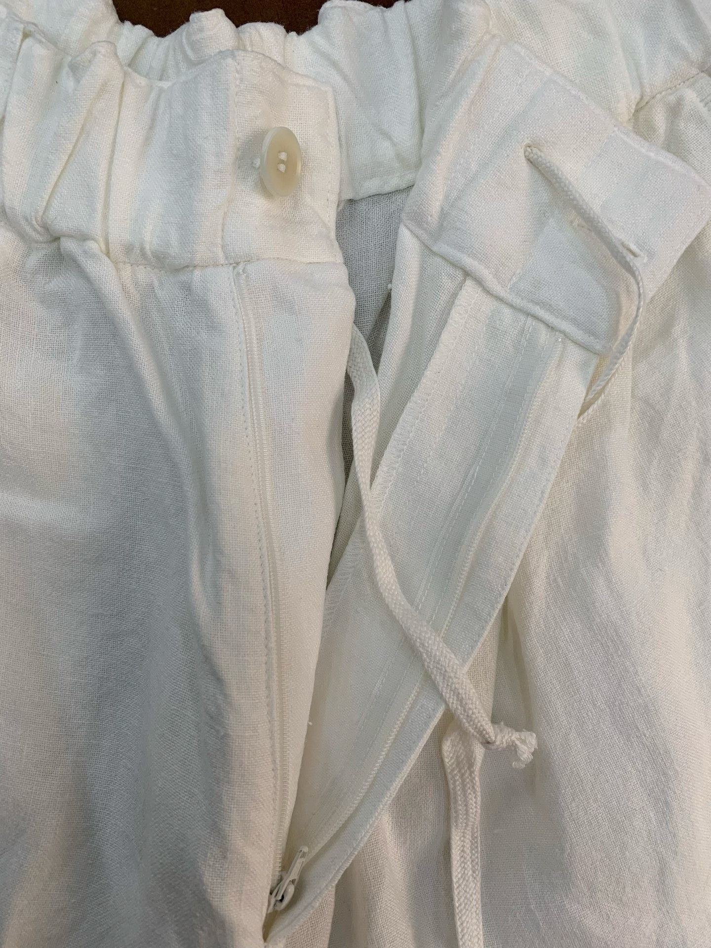 MITTAN Mittan White Hemp Harem Pants Size 32" / US 10 / IT 46 - 5 Thumbnail