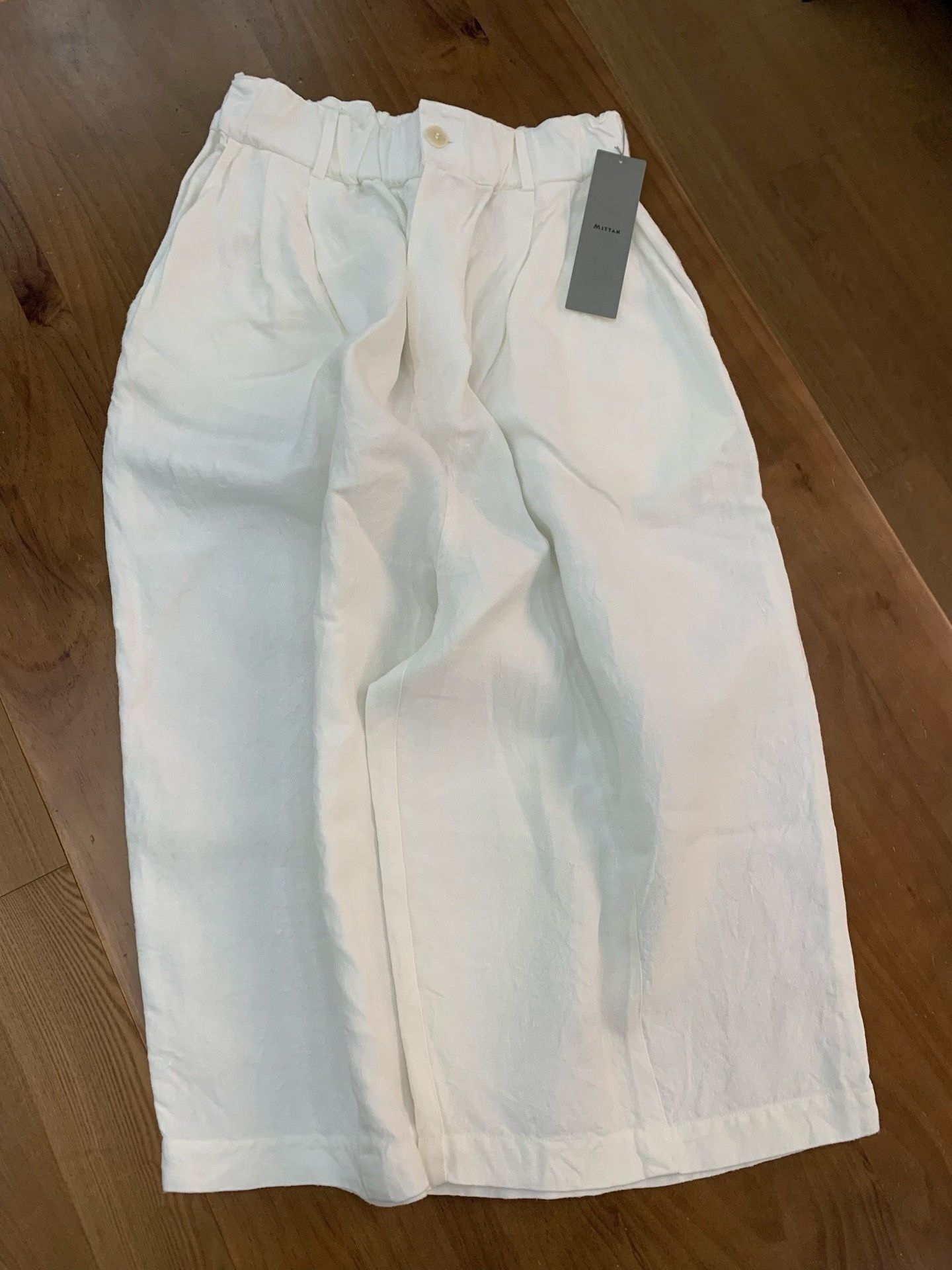 MITTAN Mittan White Hemp Harem Pants Size 32" / US 10 / IT 46 - 2 Thumbnail