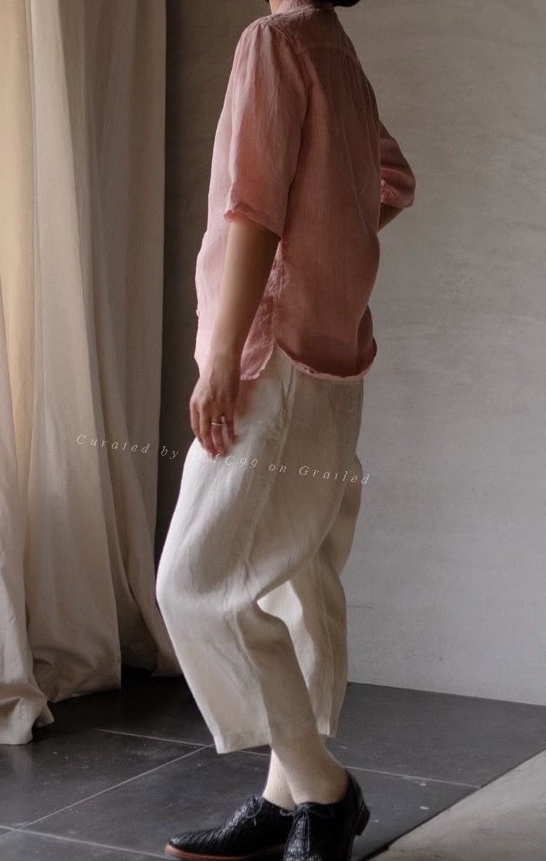 MITTAN Mittan White Hemp Harem Pants Size 32" / US 10 / IT 46 - 8 Thumbnail