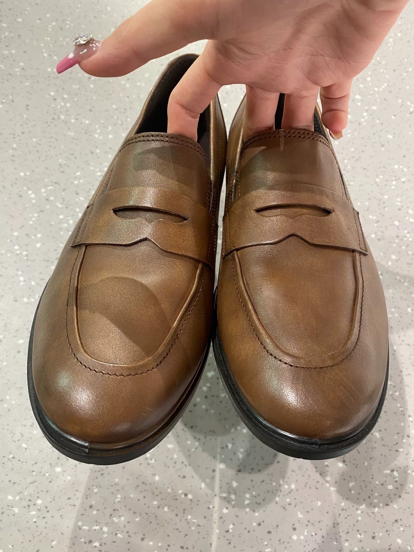 Ecco Ecco Leather Slip-On Loafers Size US 7 / EU 40 - 4 Thumbnail