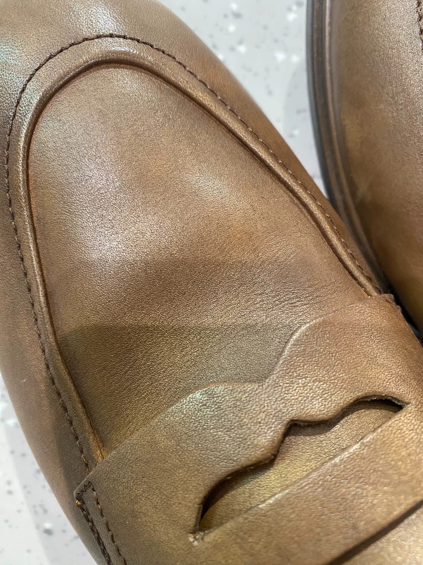Ecco Ecco Leather Slip-On Loafers Size US 7 / EU 40 - 9 Thumbnail