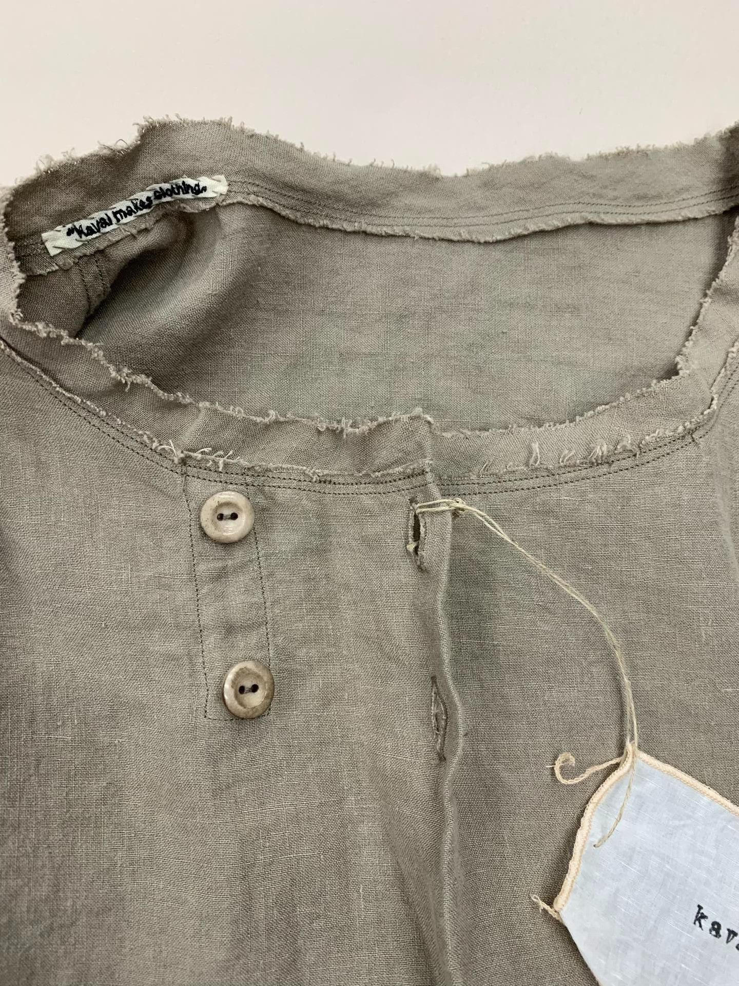 KAVU Kaval Hemp Collarless Shirt Size US M / EU 48-50 / 2 - 4 Thumbnail
