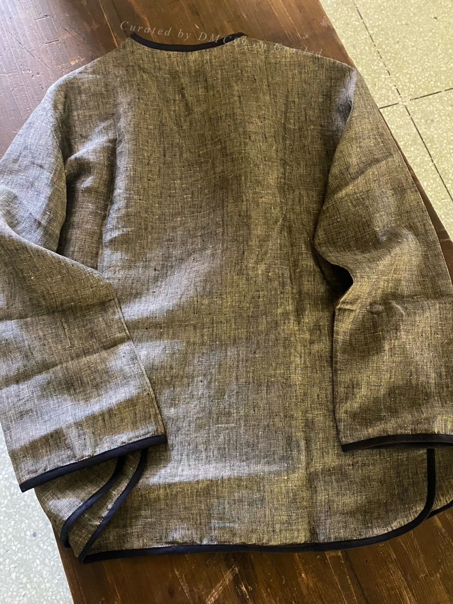 Other Natural Handwoven Linen Chinese Coat Size M / US 6-8 / IT 42-44 - 3 Thumbnail