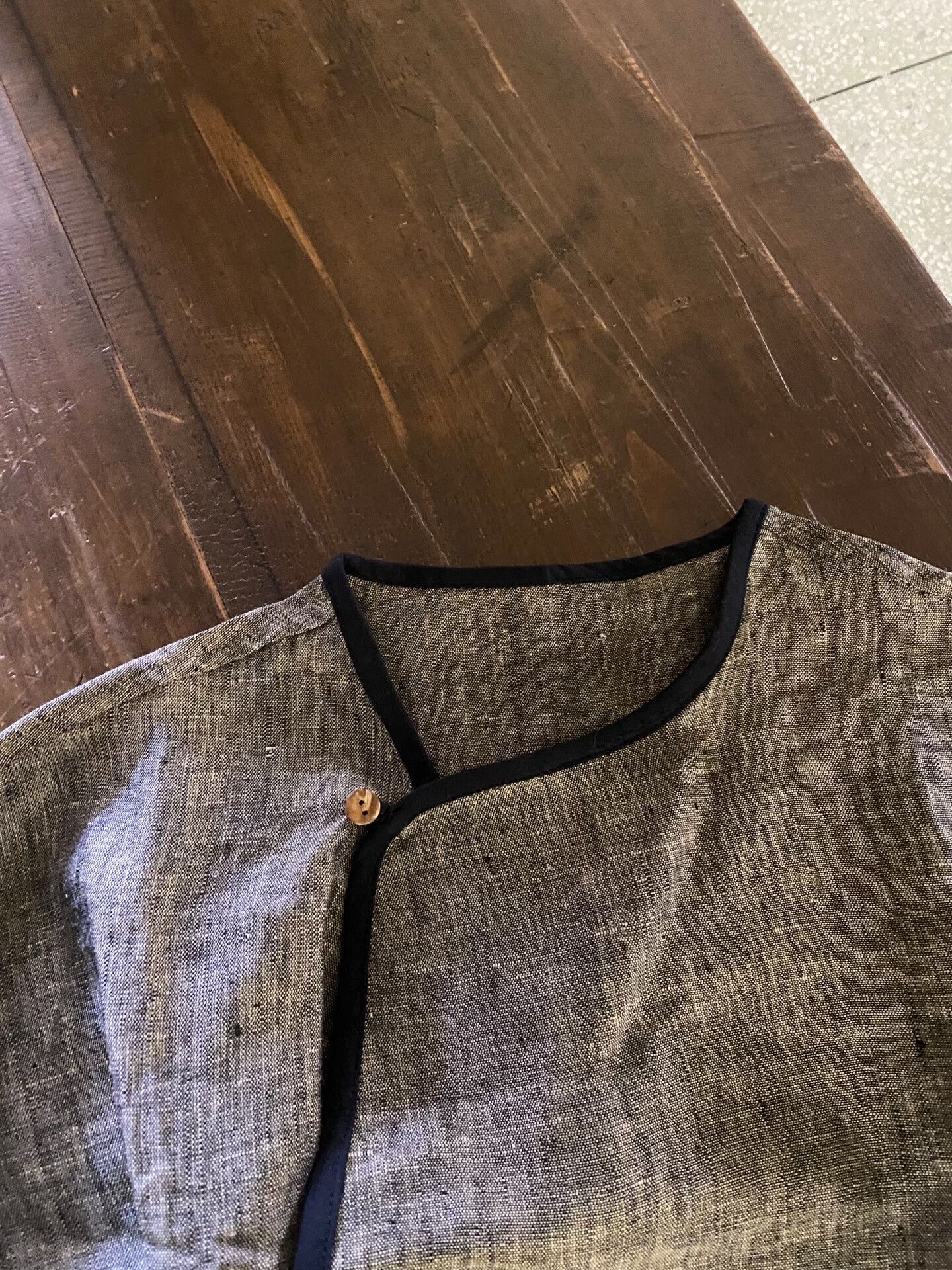Other Natural Handwoven Linen Chinese Coat Size M / US 6-8 / IT 42-44 - 2 Thumbnail