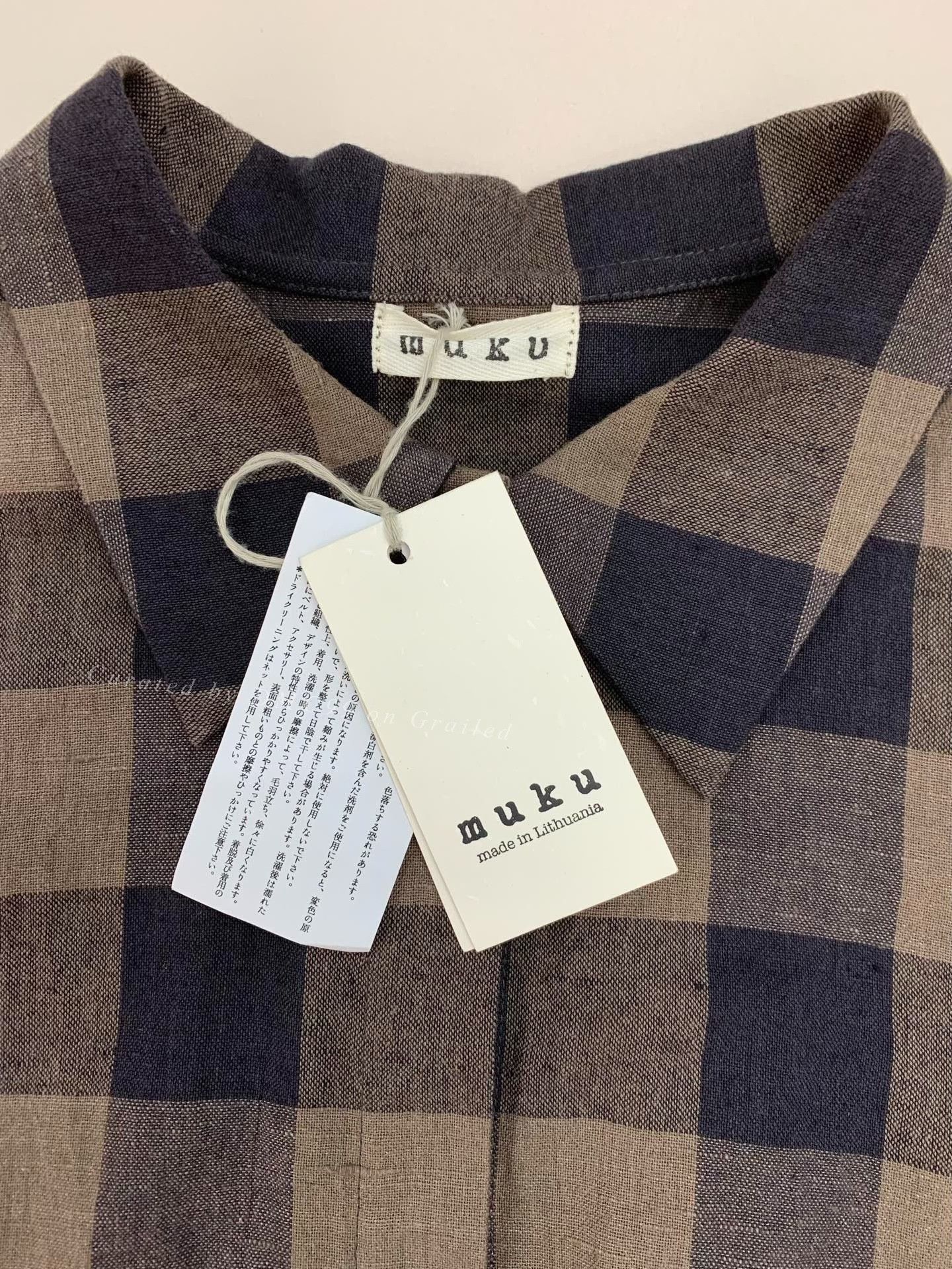 Muji New Muku Plaid Shirt Size M / US 6-8 / IT 42-44 - 3 Thumbnail