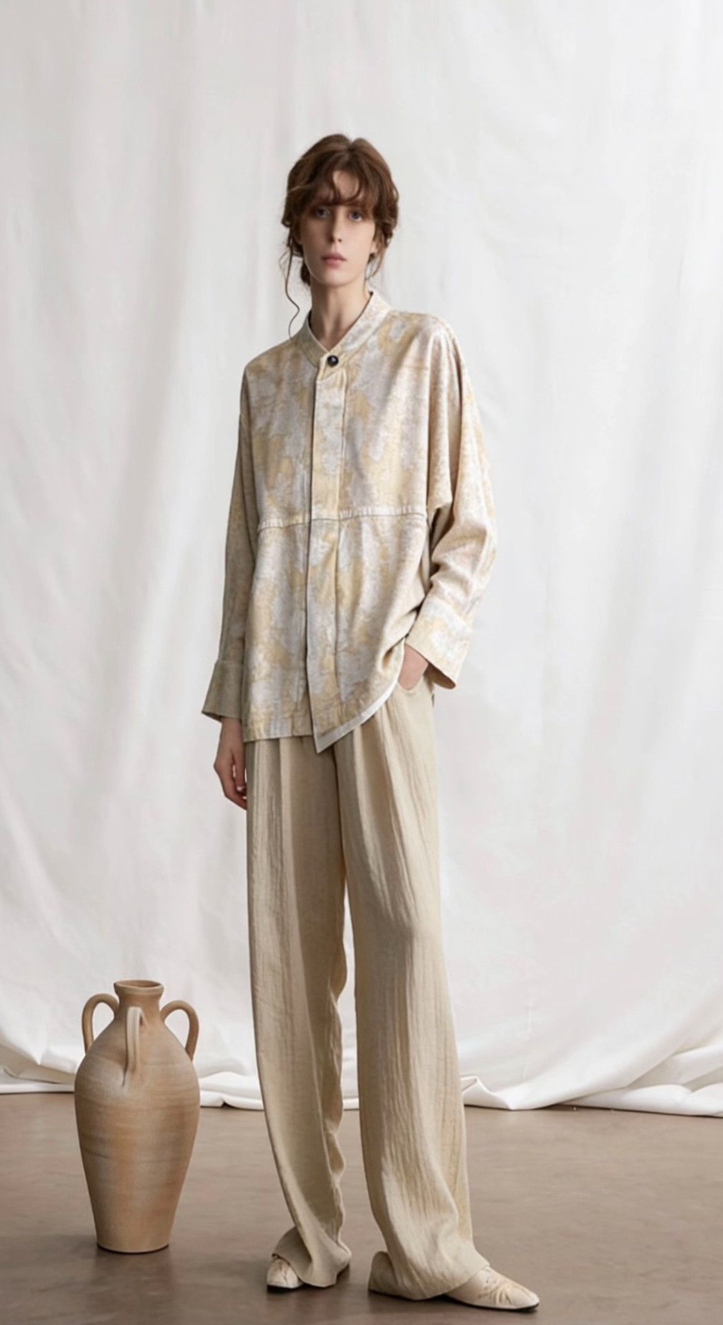 MITTAN Mittan Silk Blend Jacquard Coat Size S / US 4 / IT 40 - 6 Thumbnail