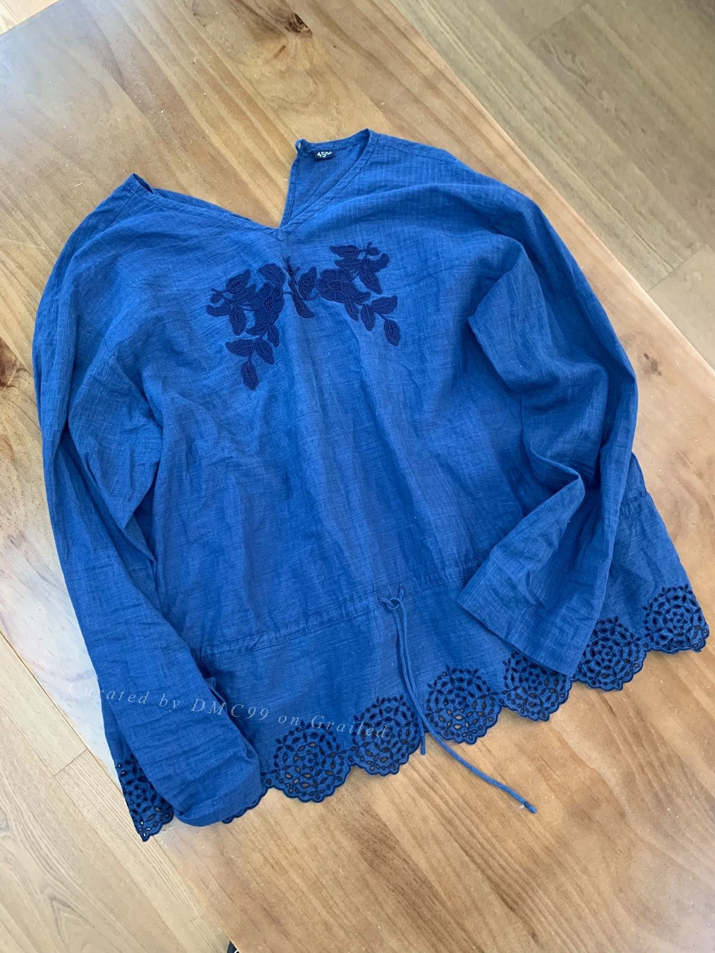 45rpm 45R Indigo Embroidered Shirt Size US M / EU 48-50 / 2 - 3 Thumbnail