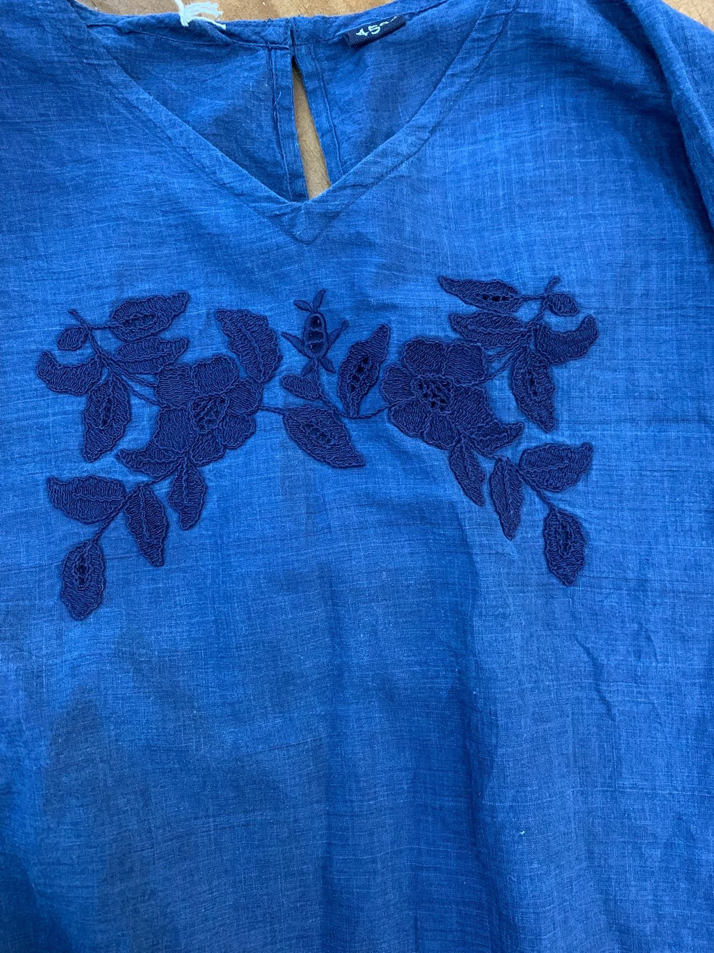 45rpm 45R Indigo Embroidered Shirt Size US M / EU 48-50 / 2 - 6 Thumbnail