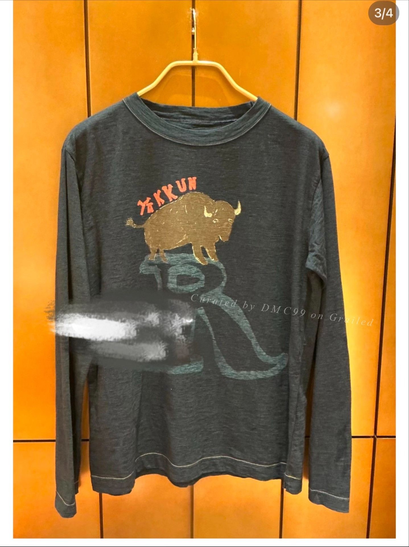 45rpm 45R Indigo Dyed Yak Print T-Shirt Size US L / EU 52-54 / 3 - 8 Thumbnail