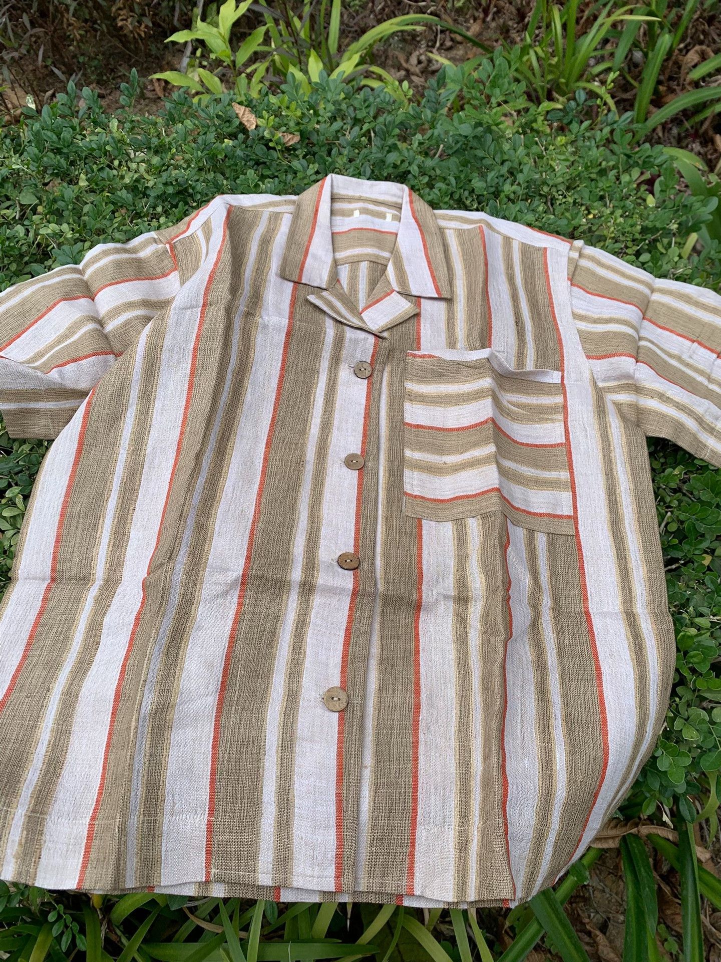 Other Silk-Linen Stripe Short-Sleeve Shirt Size M / US 6-8 / IT 42-44 - 3 Thumbnail