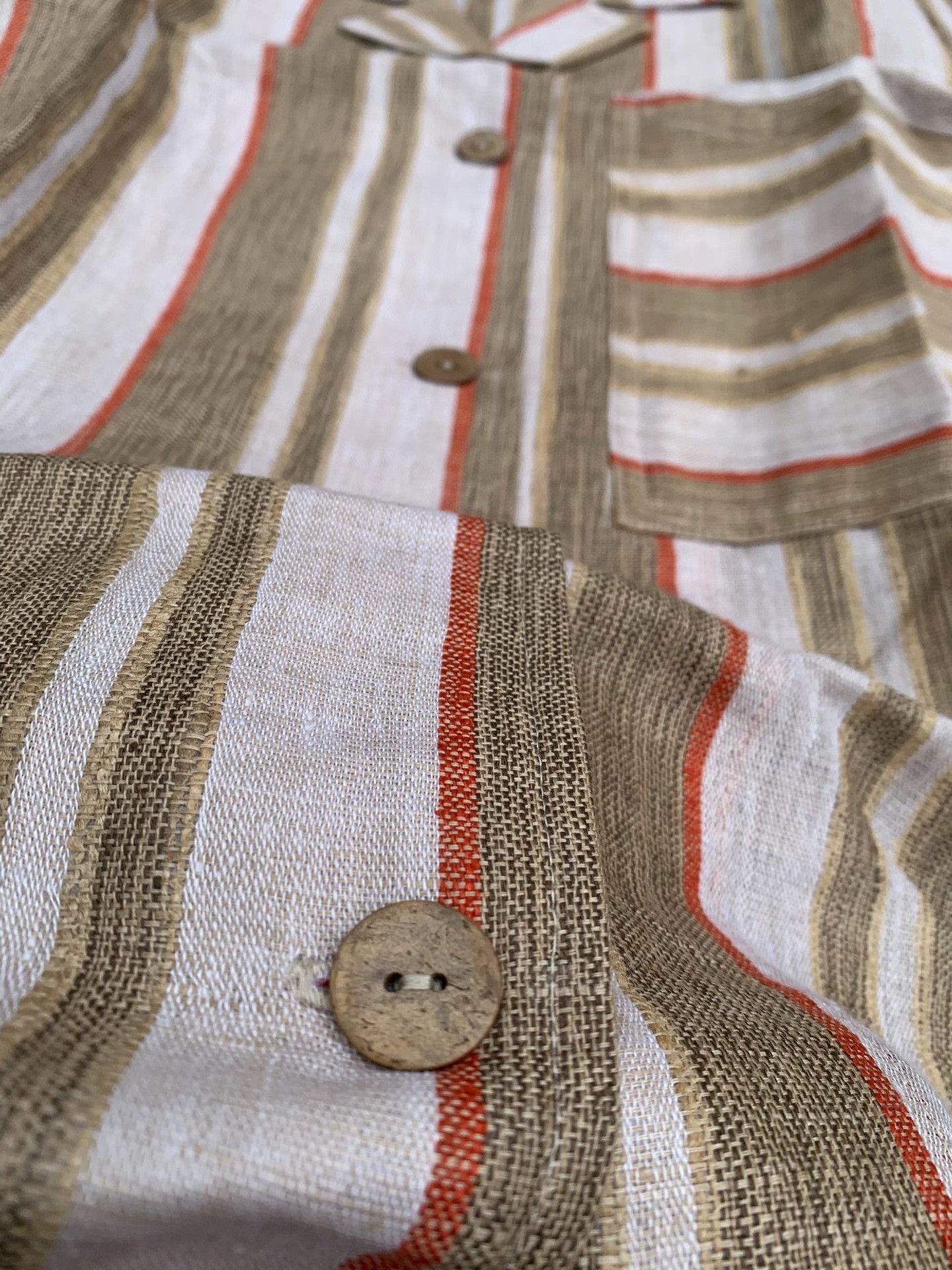Other Silk-Linen Stripe Short-Sleeve Shirt Size M / US 6-8 / IT 42-44 - 7 Thumbnail