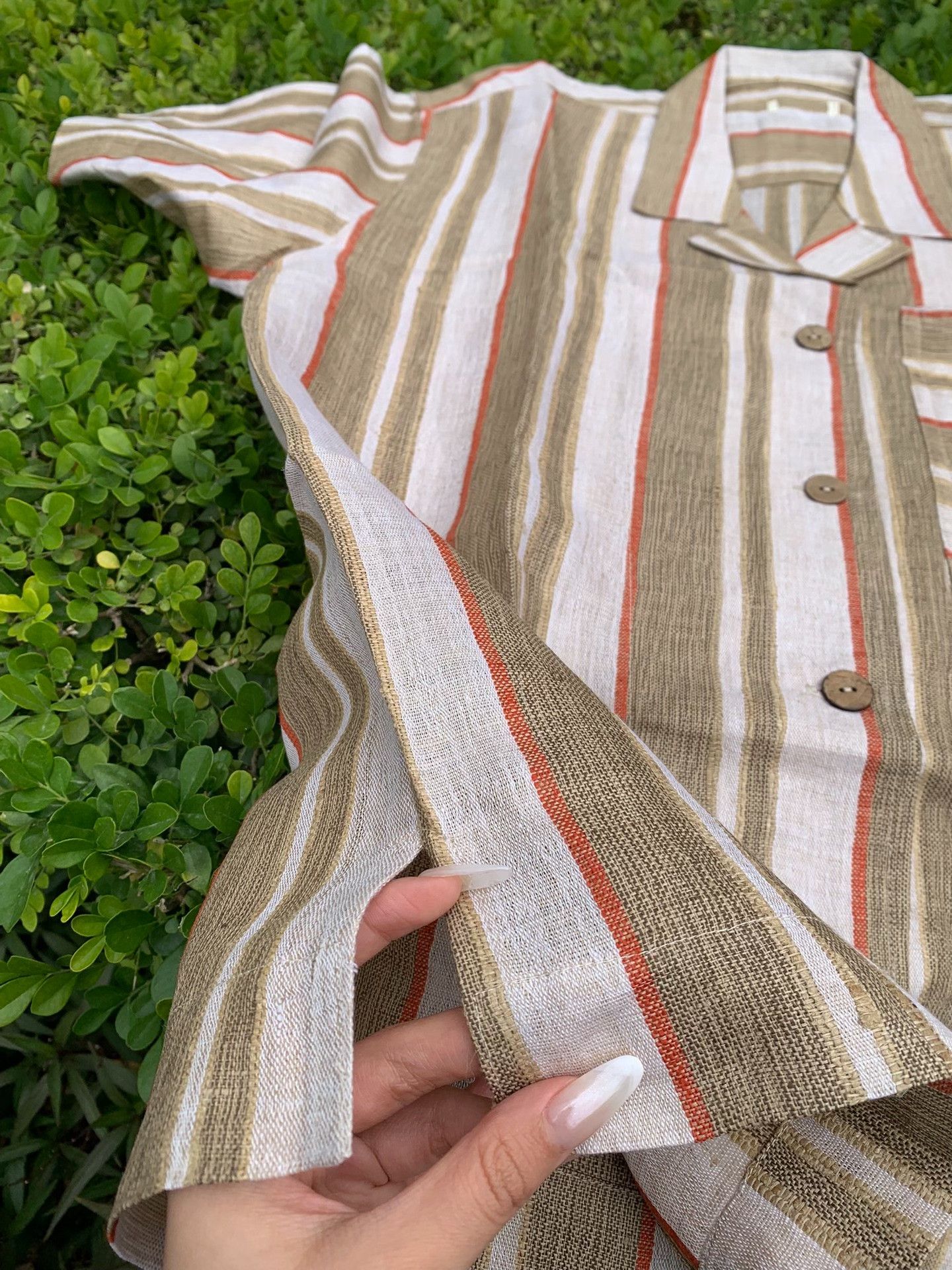 Other Silk-Linen Stripe Short-Sleeve Shirt Size M / US 6-8 / IT 42-44 - 9 Thumbnail