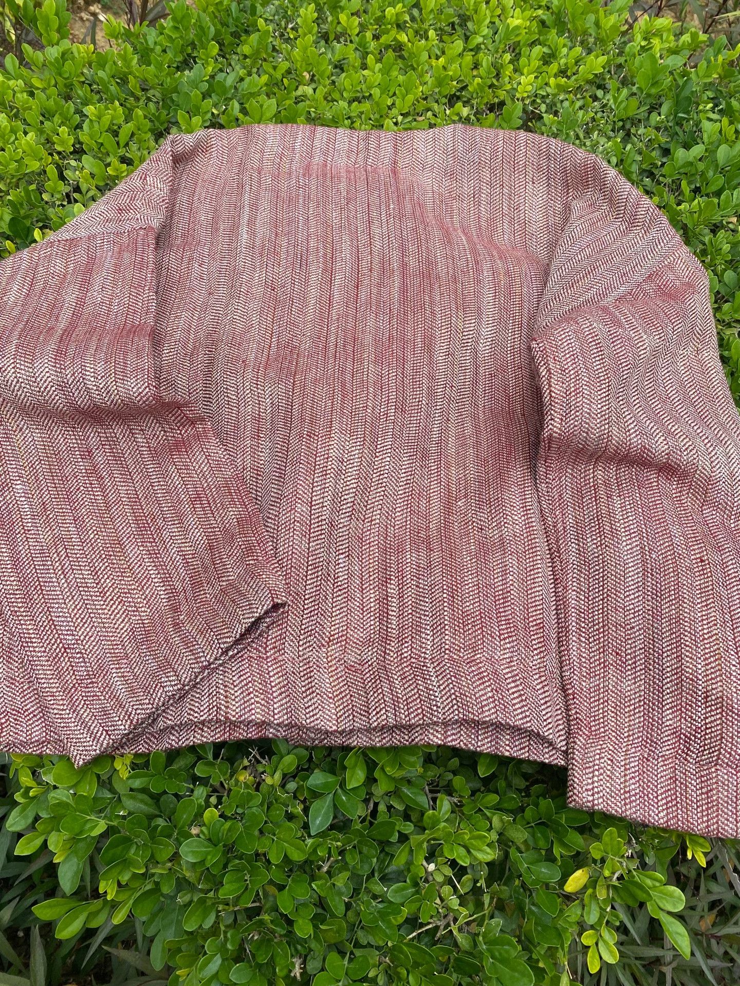 Other Handmade Tussah Silk Herringbone Cardigan Size M / US 6-8 / IT 42-44 - 3 Thumbnail