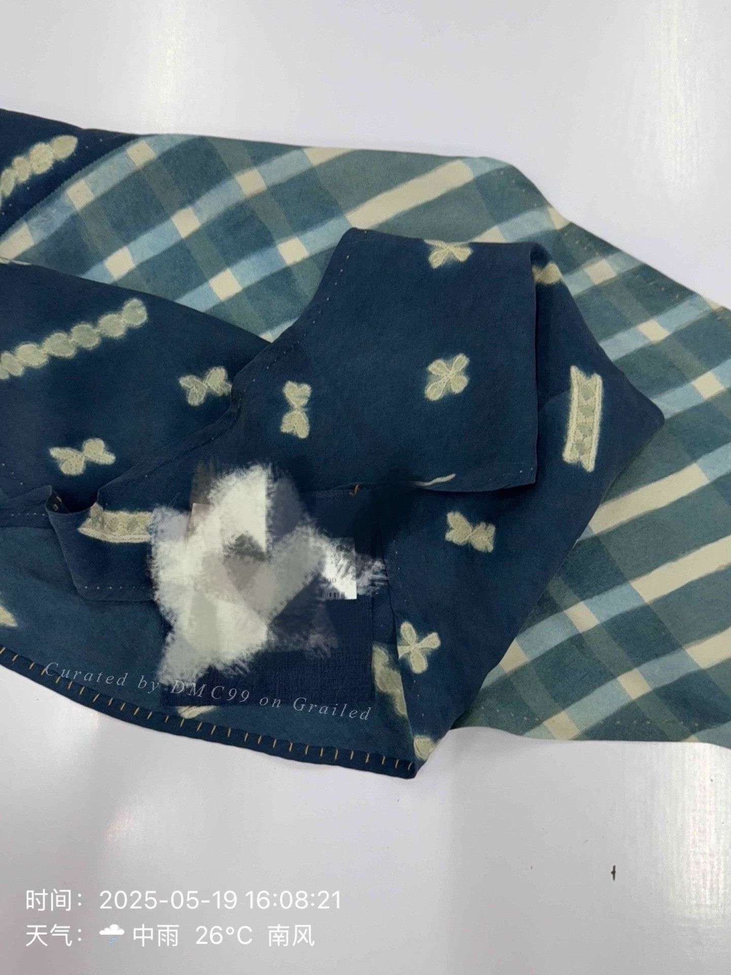 Blue Blue Japan 45R Indigo Dyed Silk Scarf Size ONE SIZE - 4 Thumbnail