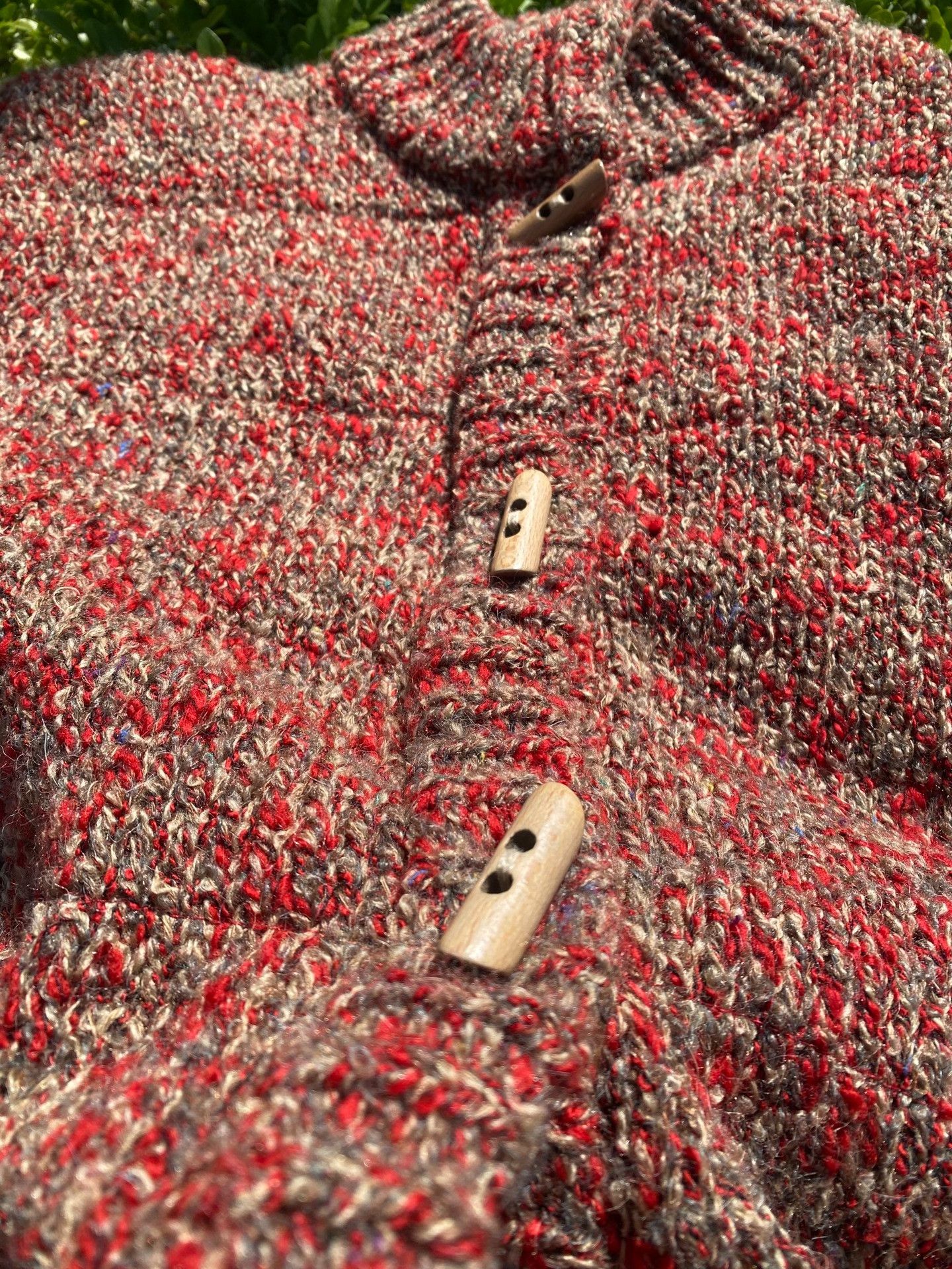 Other Vintage Red-Brown Knit Cardigan Size M / US 6-8 / IT 42-44 - 7 Thumbnail