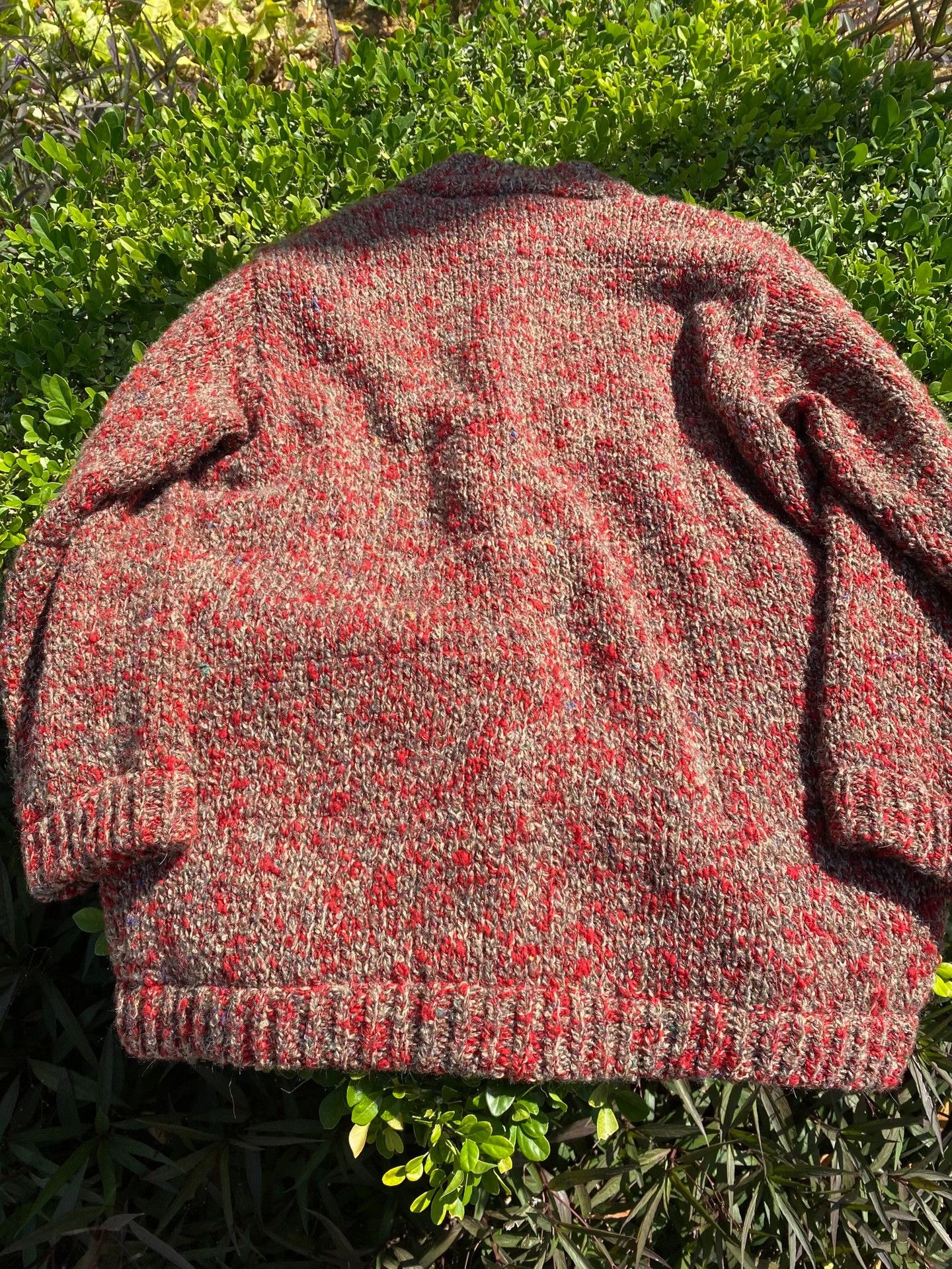 Other Vintage Red-Brown Knit Cardigan Size M / US 6-8 / IT 42-44 - 3 Thumbnail
