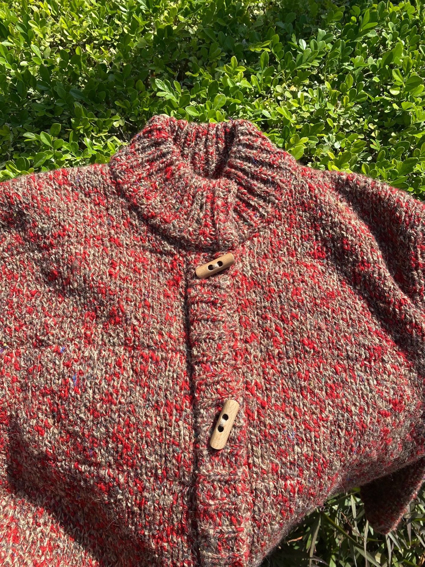 Other Vintage Red-Brown Knit Cardigan Size M / US 6-8 / IT 42-44 - 4 Thumbnail
