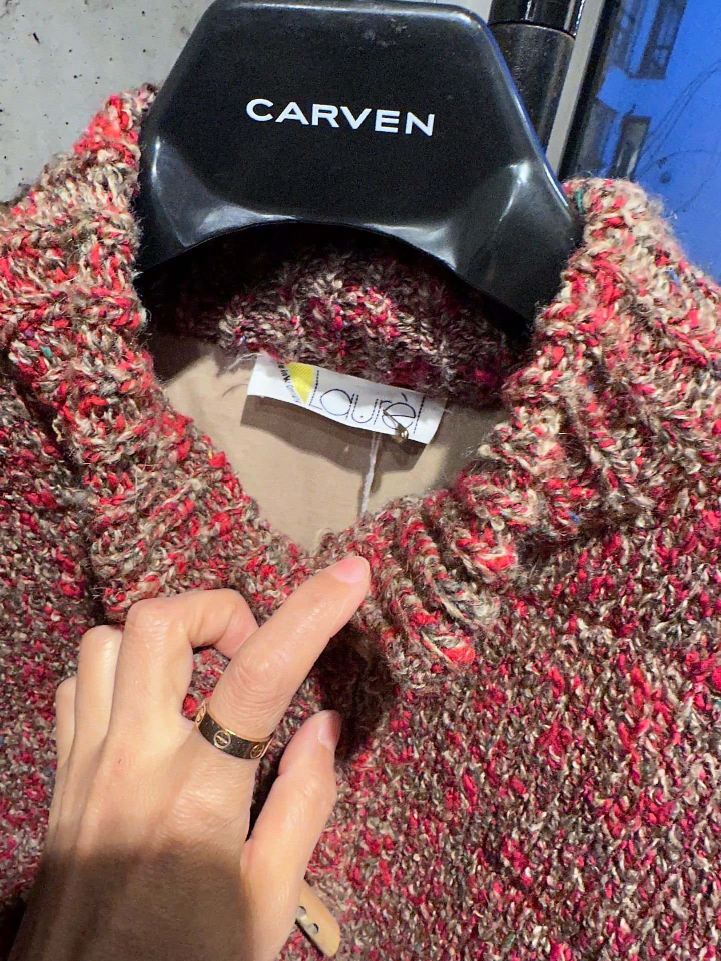 Other Vintage Red-Brown Knit Cardigan Size M / US 6-8 / IT 42-44 - 2 Thumbnail