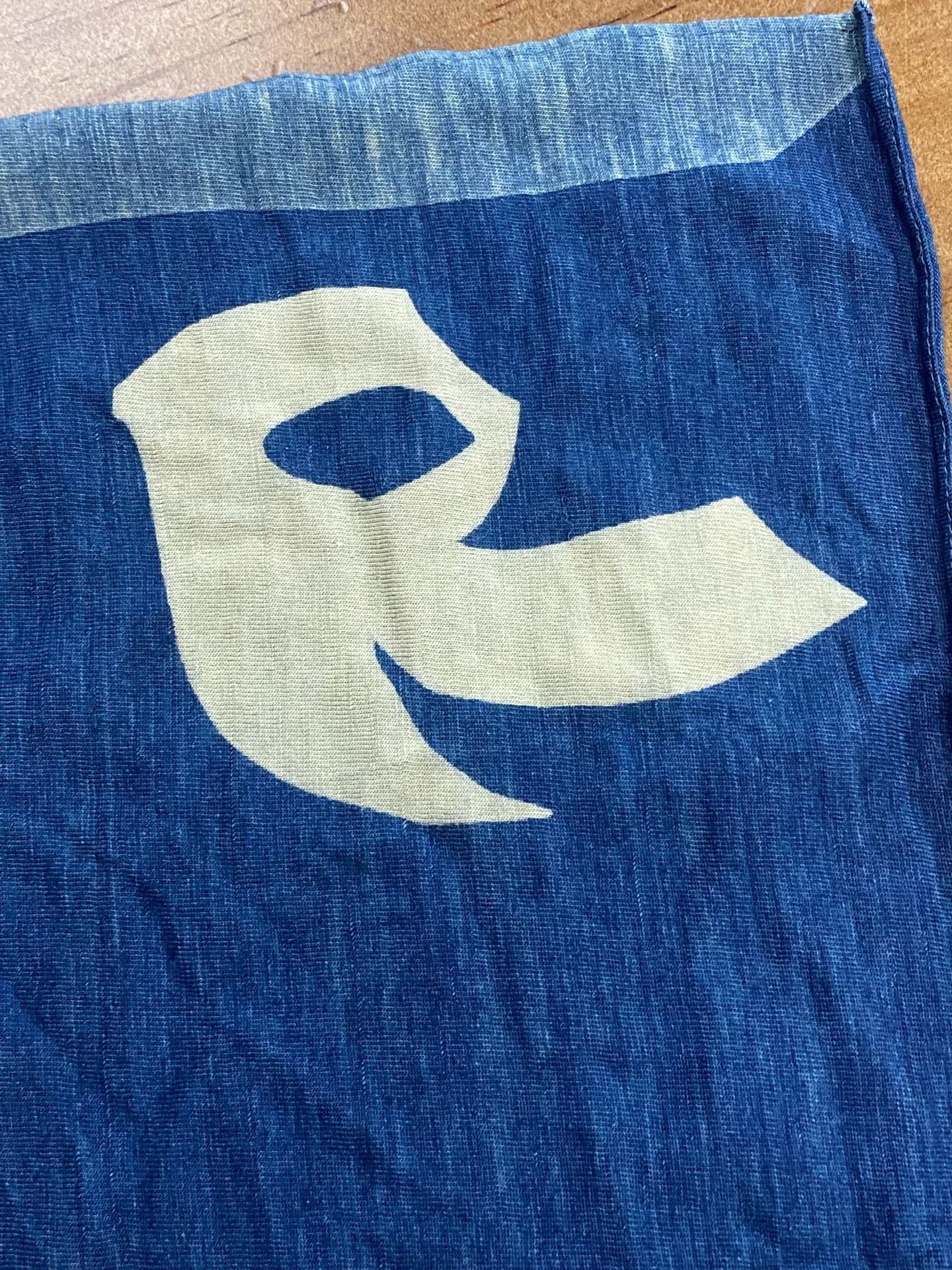 45rpm 45R Indigo Floral Hand-Printed Scarf Size ONE SIZE - 6 Thumbnail
