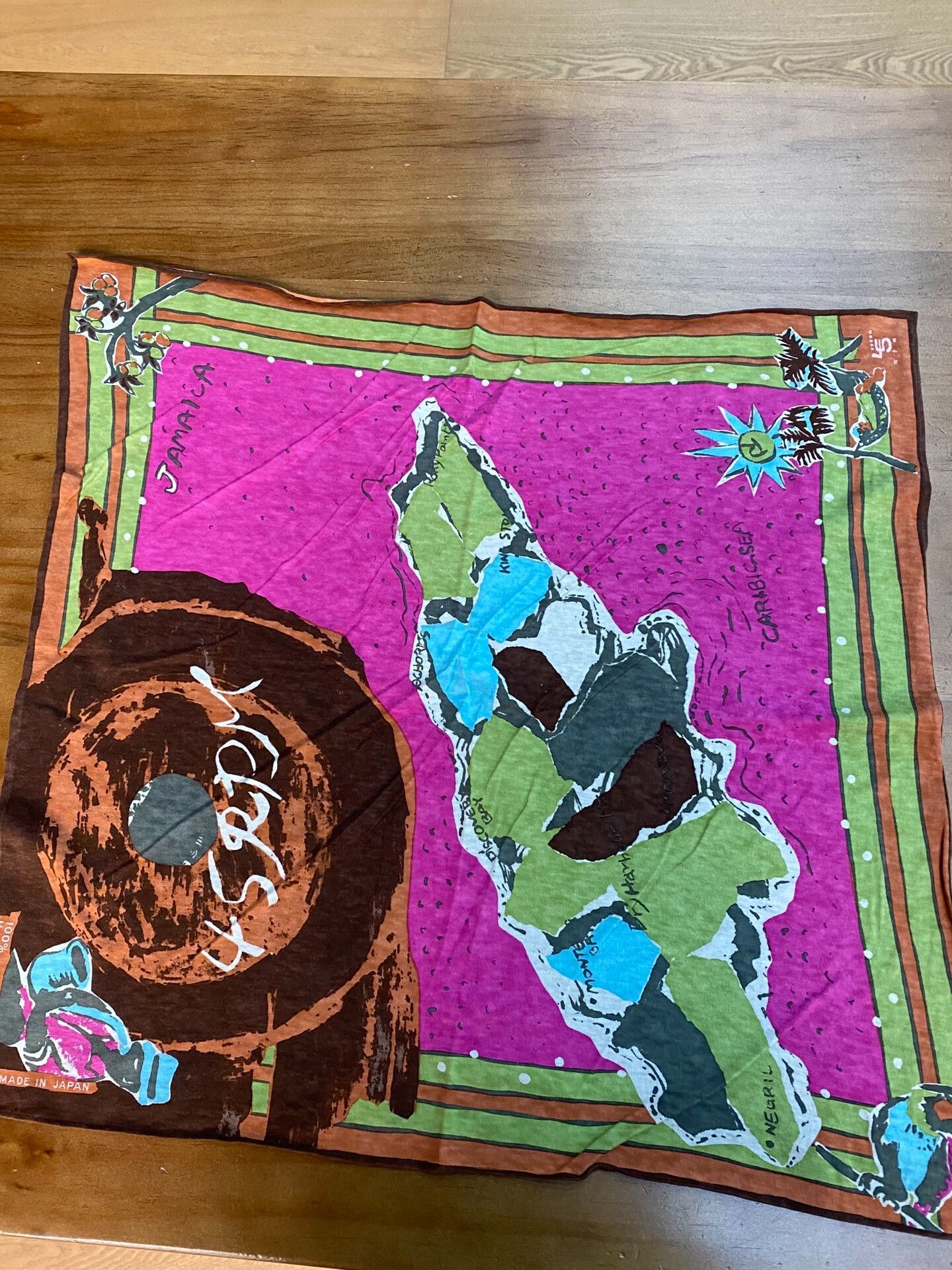 45rpm 45R Jamaica Map Cotton Handkerchief Size ONE SIZE - 3 Thumbnail