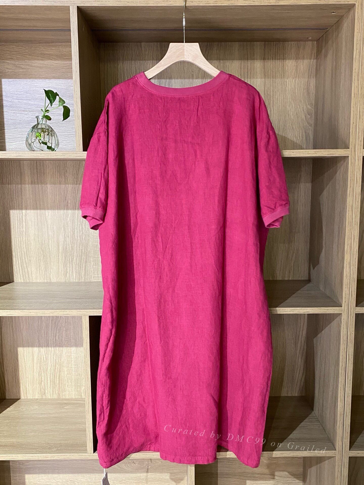 Midorikawa Plum Linen Loose Fit Dress Size M / US 6-8 / IT 42-44 - 5 Thumbnail