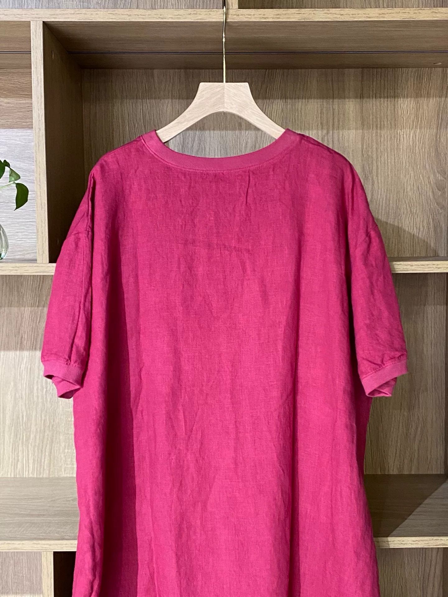 Midorikawa Plum Linen Loose Fit Dress Size M / US 6-8 / IT 42-44 - 6 Thumbnail