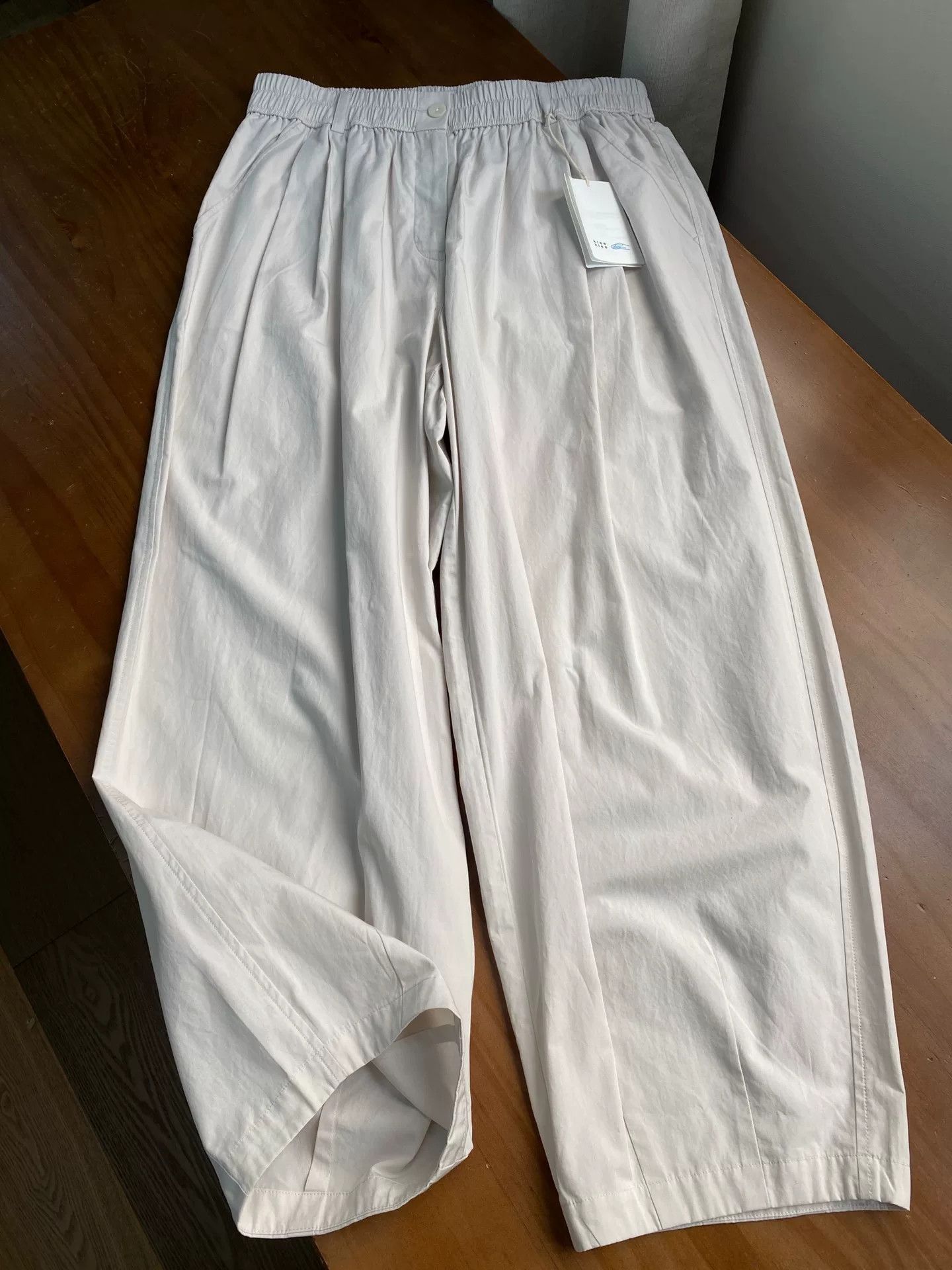 Auralee Eco Cotton Loose Gray Wide-Leg Pants Size 28" / US 6 / IT 42 - 2 Thumbnail