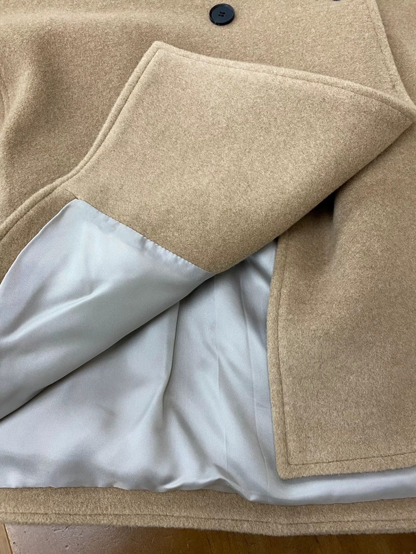 Slowear Suran Women's Camel Cashmere Lapel Coat Size XL / US 12-14 / IT 48-50 - 9 Thumbnail