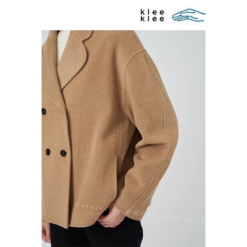 Slowear Suran Women's Camel Cashmere Lapel Coat Size XL / US 12-14 / IT 48-50 - 3 Thumbnail