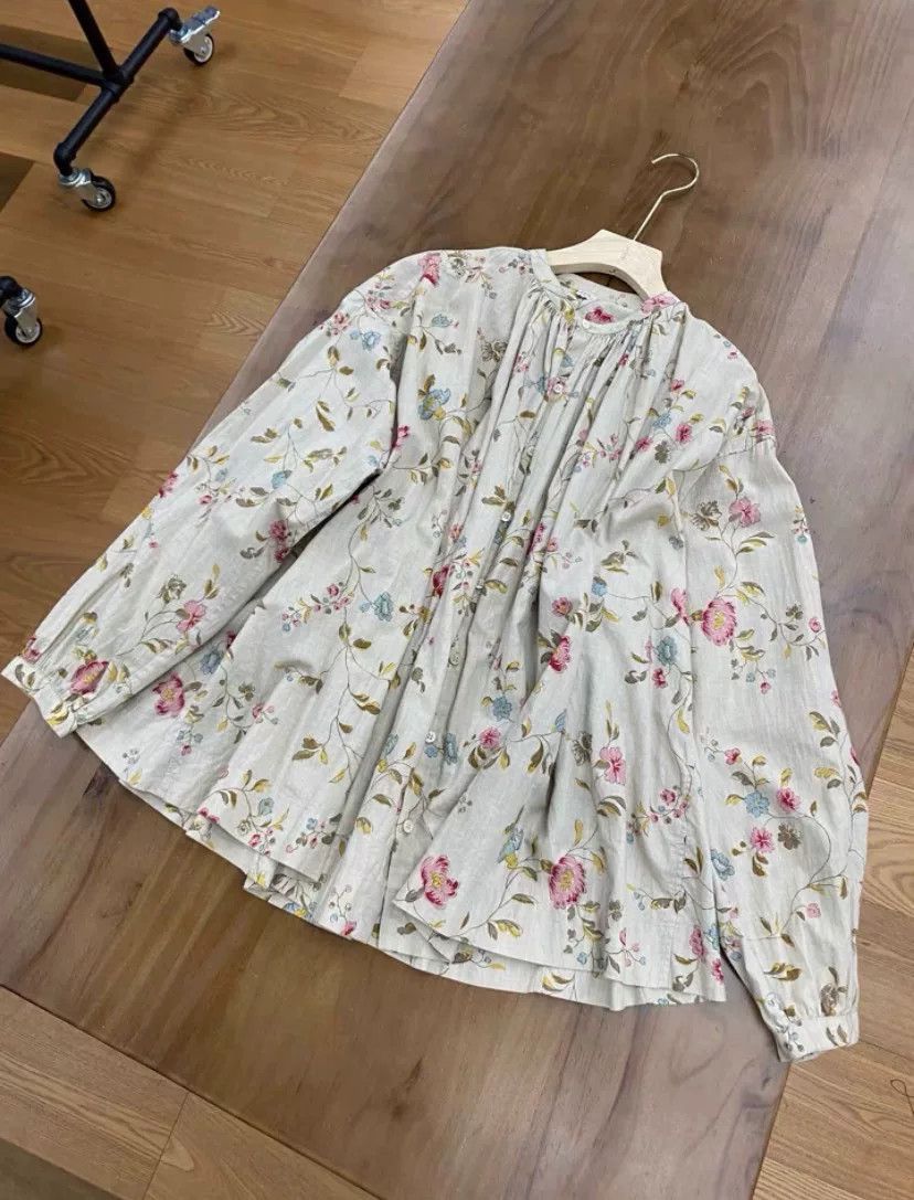 45rpm 45R Cotton Floral Print Shirt Size M / US 6-8 / IT 42-44 - 3 Thumbnail