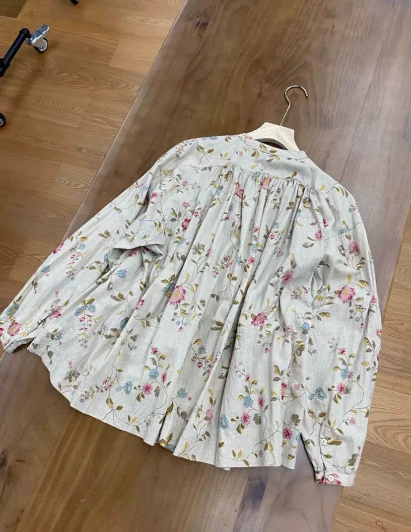 45rpm 45R Cotton Floral Print Shirt Size M / US 6-8 / IT 42-44 - 4 Thumbnail