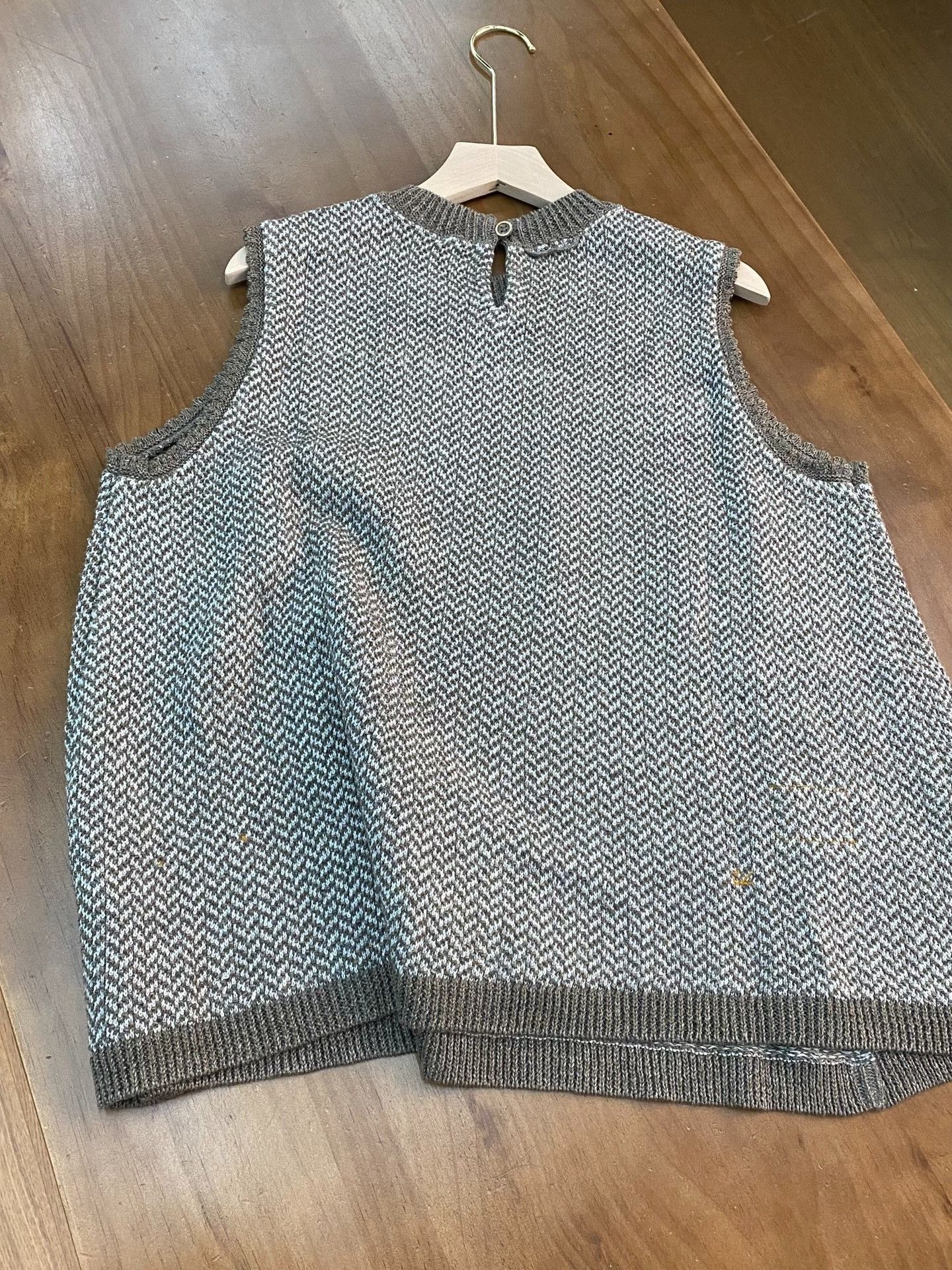 45rpm 45r Houndstooth Knit Vest Size M / US 6-8 / IT 42-44 - 3 Thumbnail