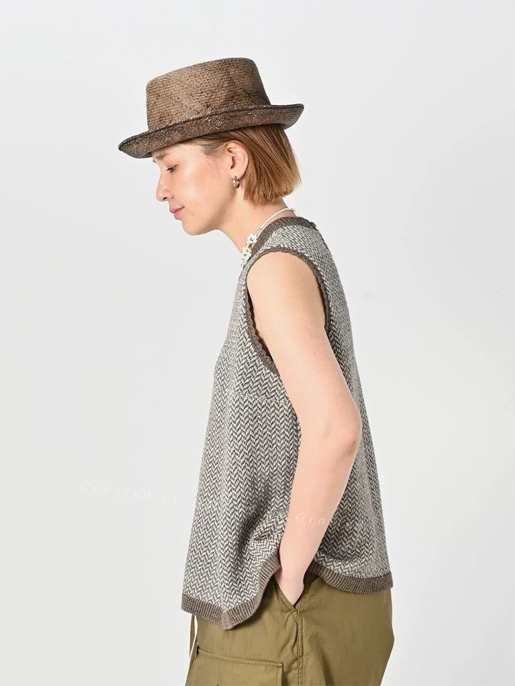 45rpm 45r Houndstooth Knit Vest Size M / US 6-8 / IT 42-44 - 2 Thumbnail