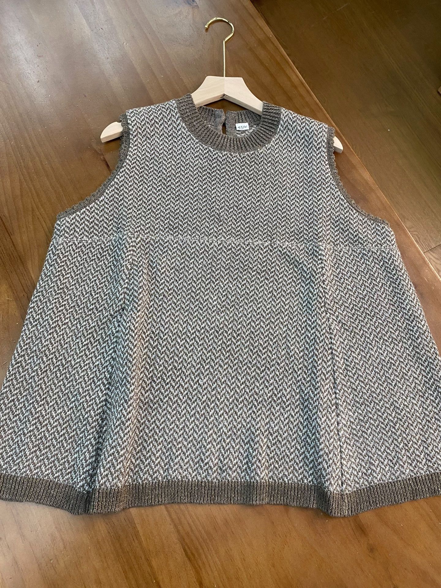 45rpm 45r Houndstooth Knit Vest Size M / US 6-8 / IT 42-44 - 4 Thumbnail