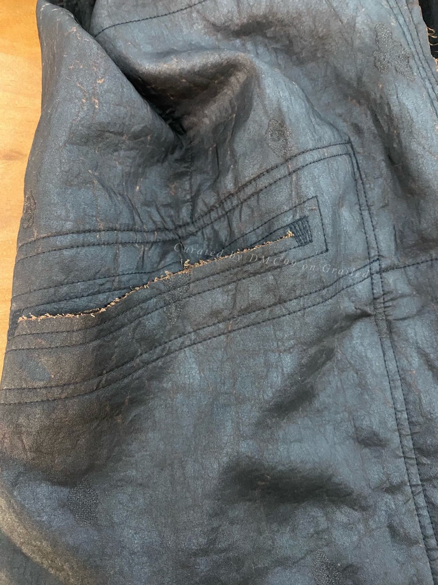 Other Vintage Distressed Collarless Loose Coat Size M / US 6-8 / IT 42-44 - 5 Thumbnail