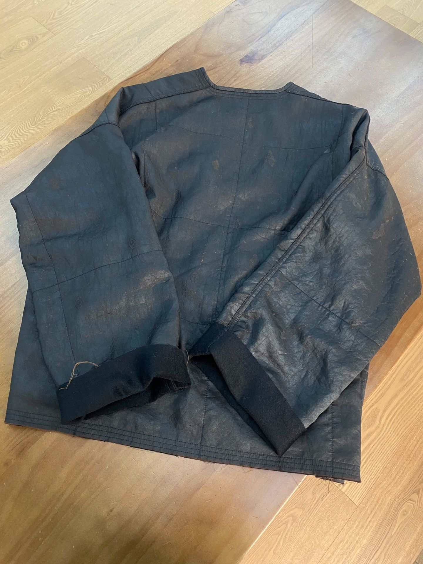 Other Vintage Distressed Collarless Loose Coat Size M / US 6-8 / IT 42-44 - 3 Thumbnail