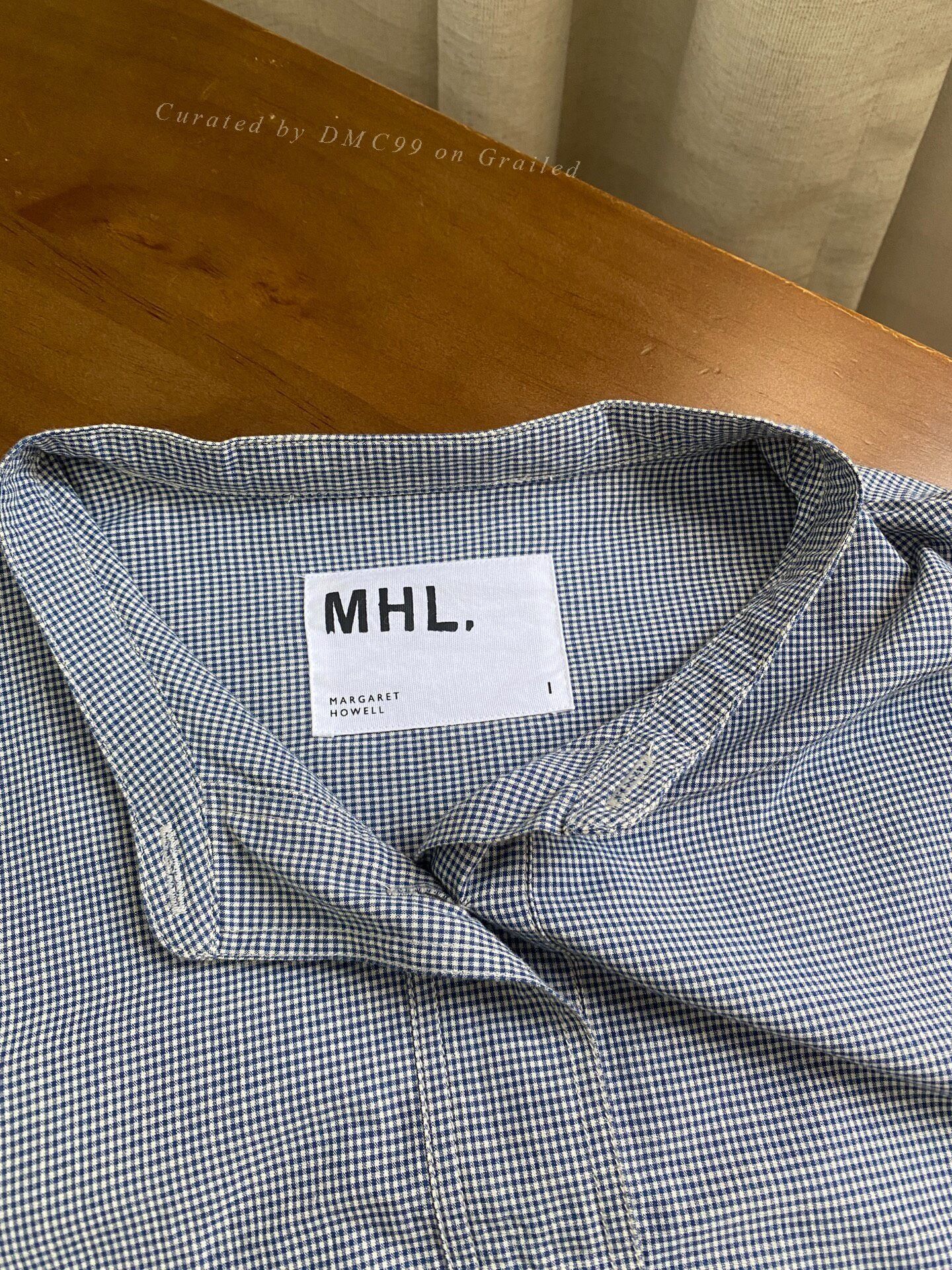 MHI MHL Blue Check Shirt Size M / US 6-8 / IT 42-44 - 3 Thumbnail