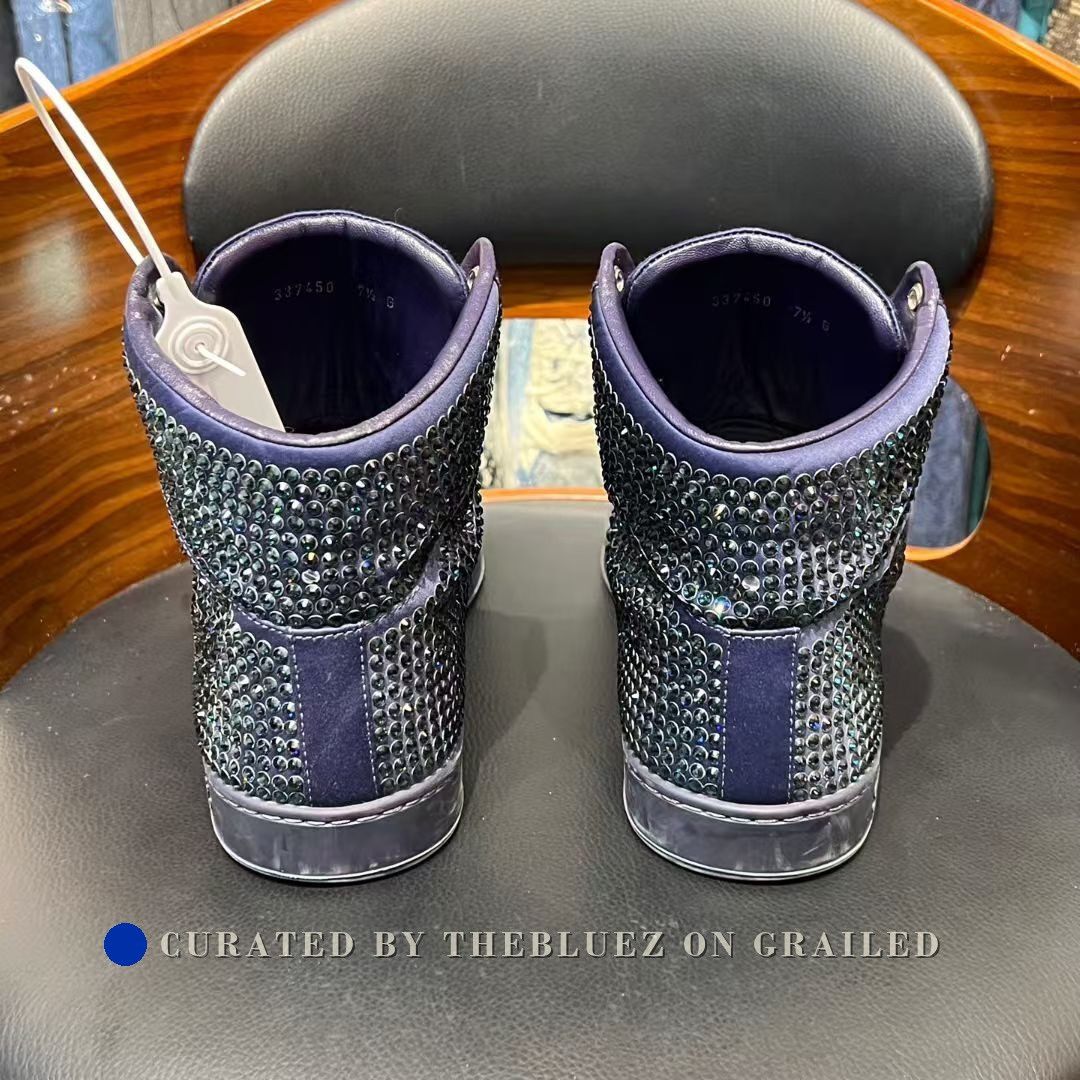 Gucci Gucci Purple High-Top Diamond Sneakers Size US 8.5 / EU 41-42 - 3 Thumbnail