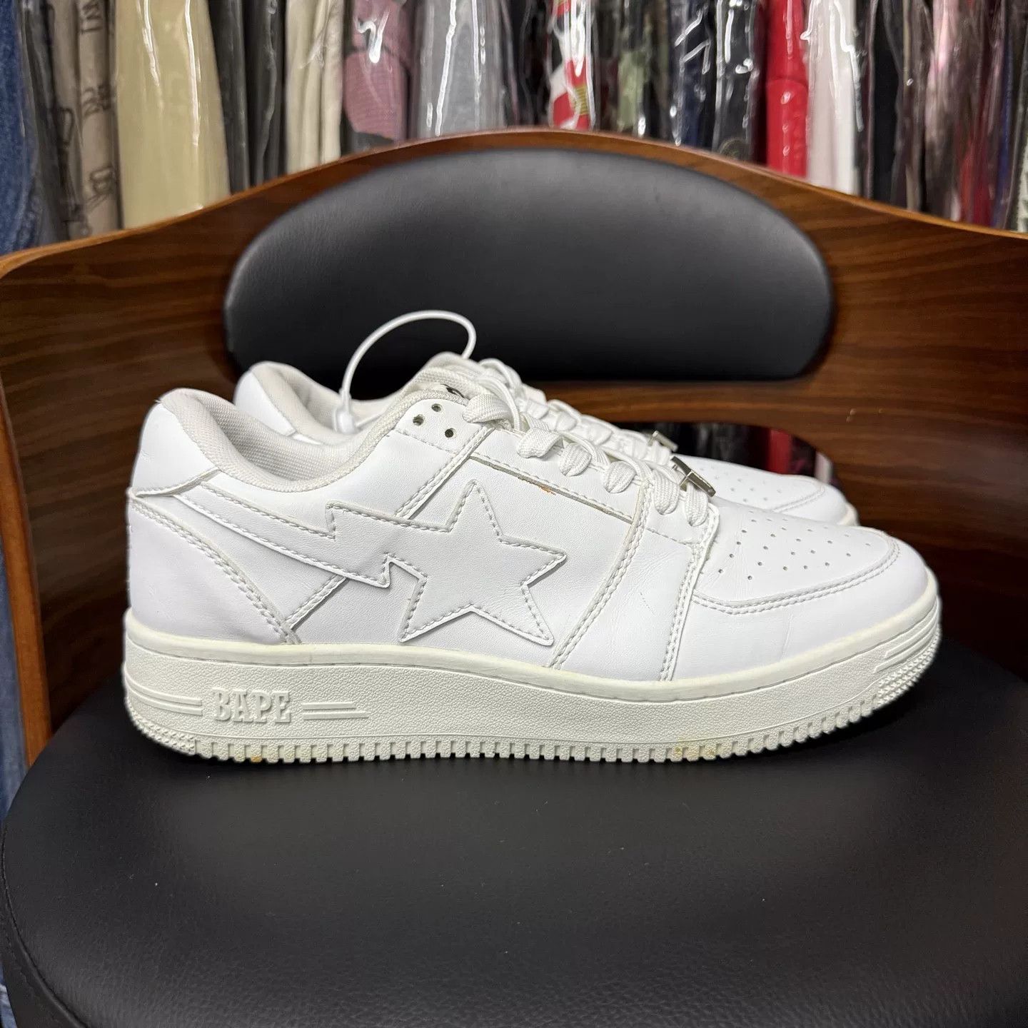 Bape Bape Bapesta White Size US 11 / EU 44 - 4 Thumbnail