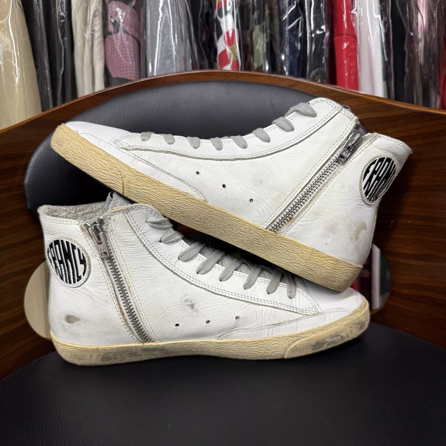 Golden Goose Golden Goose Francy Distressed Sneakers Size US 7 / IT 37 - 7 Thumbnail