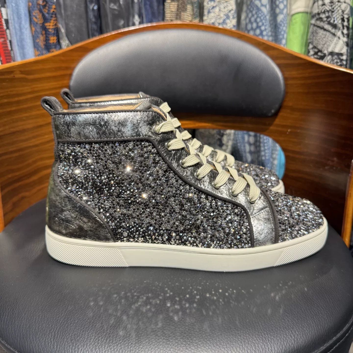 Christian Louboutin Christian Louboutin Gray Full Diamond Size US 7.5 / EU 40-41 - 4 Thumbnail