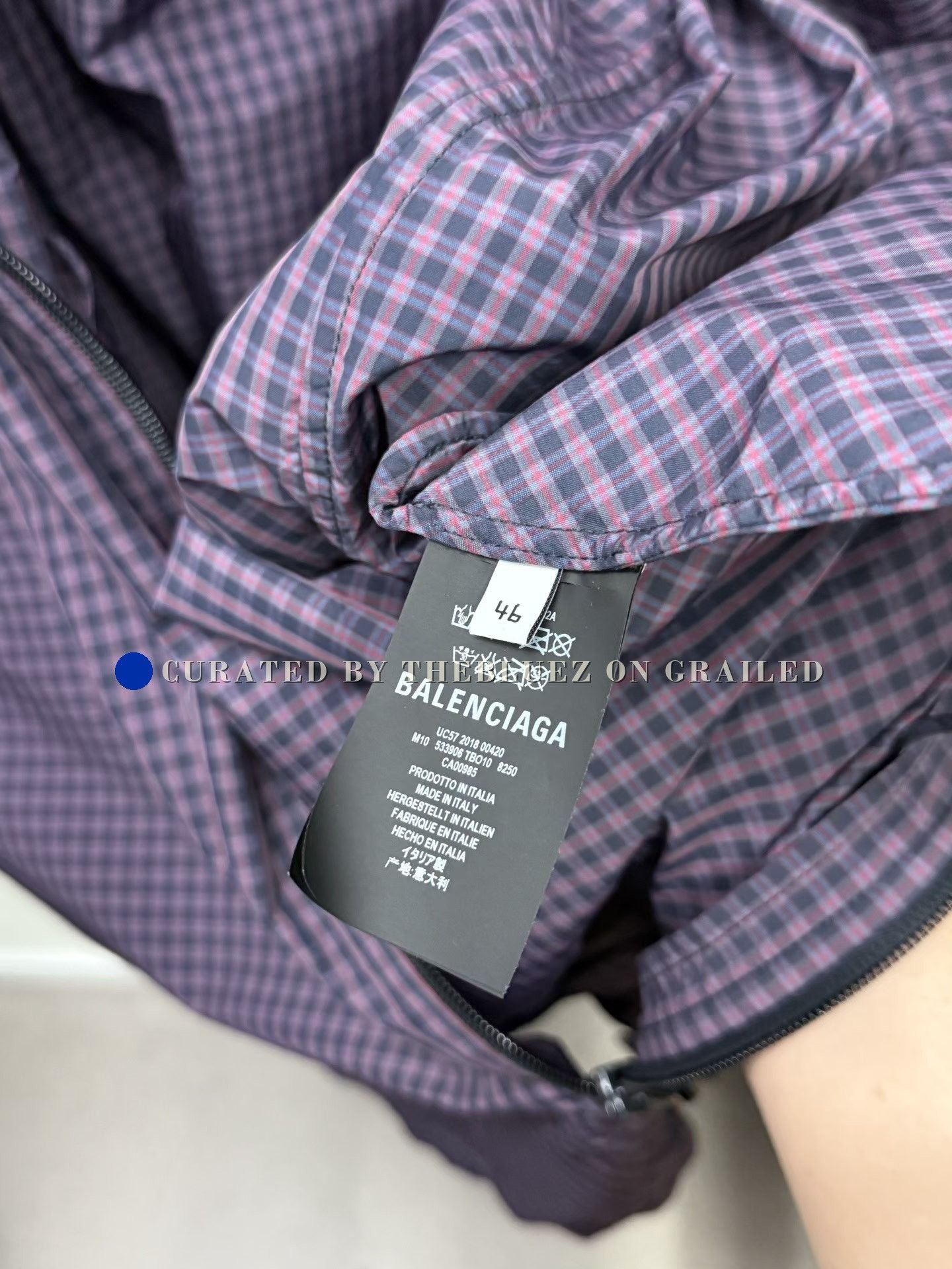 Balenciaga Balenciaga Plaid Purple Trench Coat Size US S / EU 44-46 / 1 - 5 Thumbnail