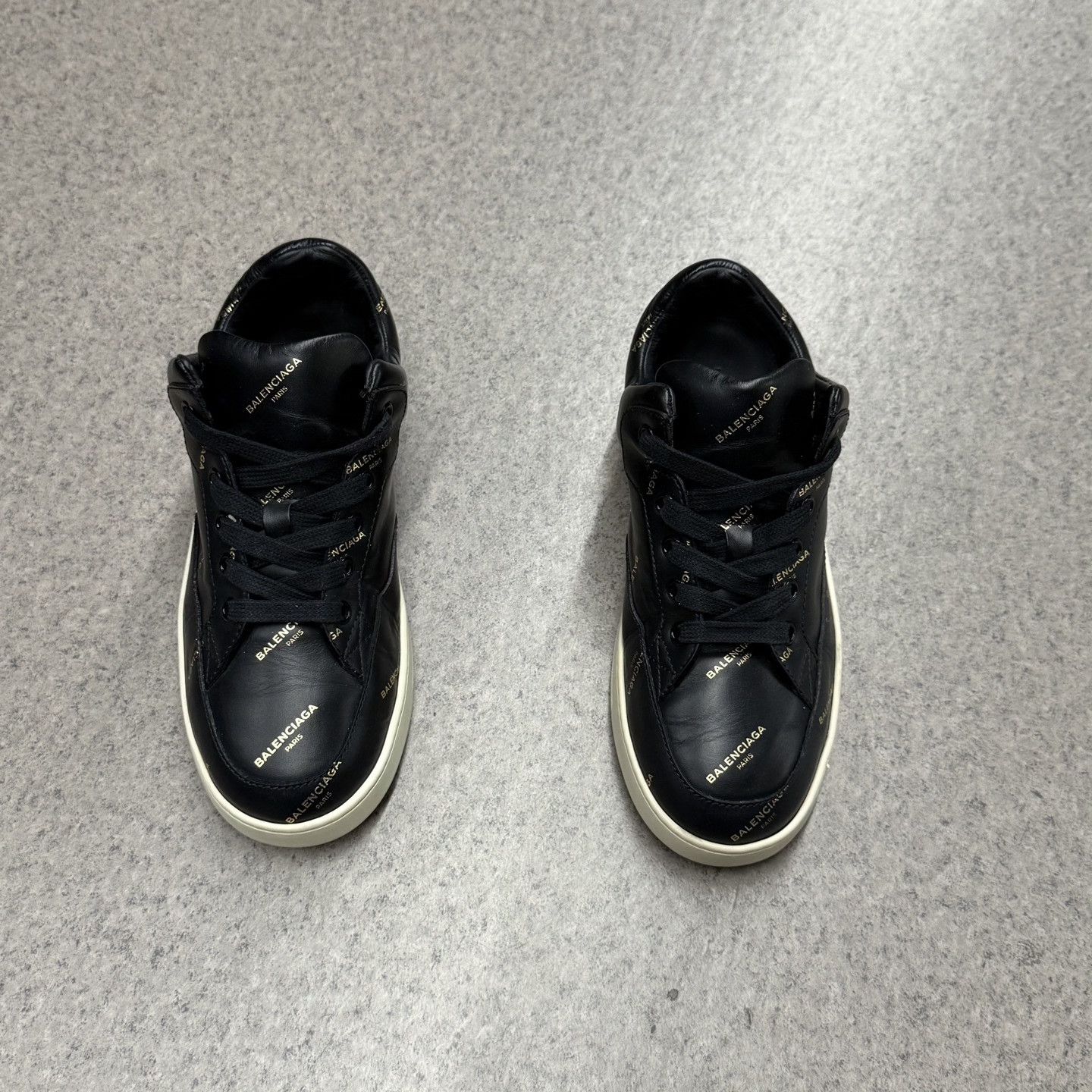 Balenciaga Balenciaga Black White Print Sneakers Size US 5 / IT 35 - 5 Thumbnail